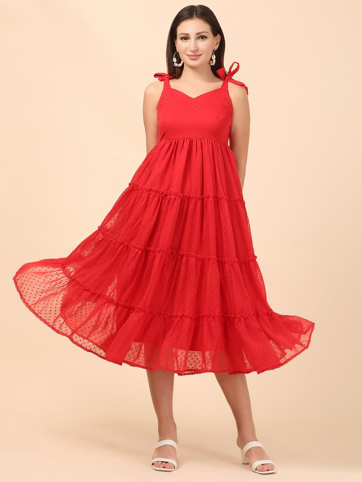 Arika Red Maxi Dress