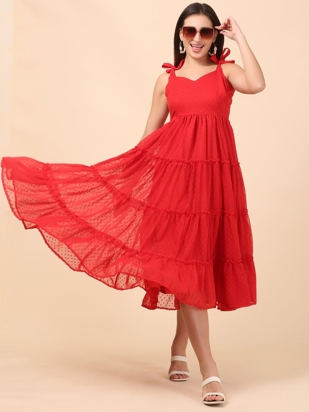 Arika Red Maxi Dress