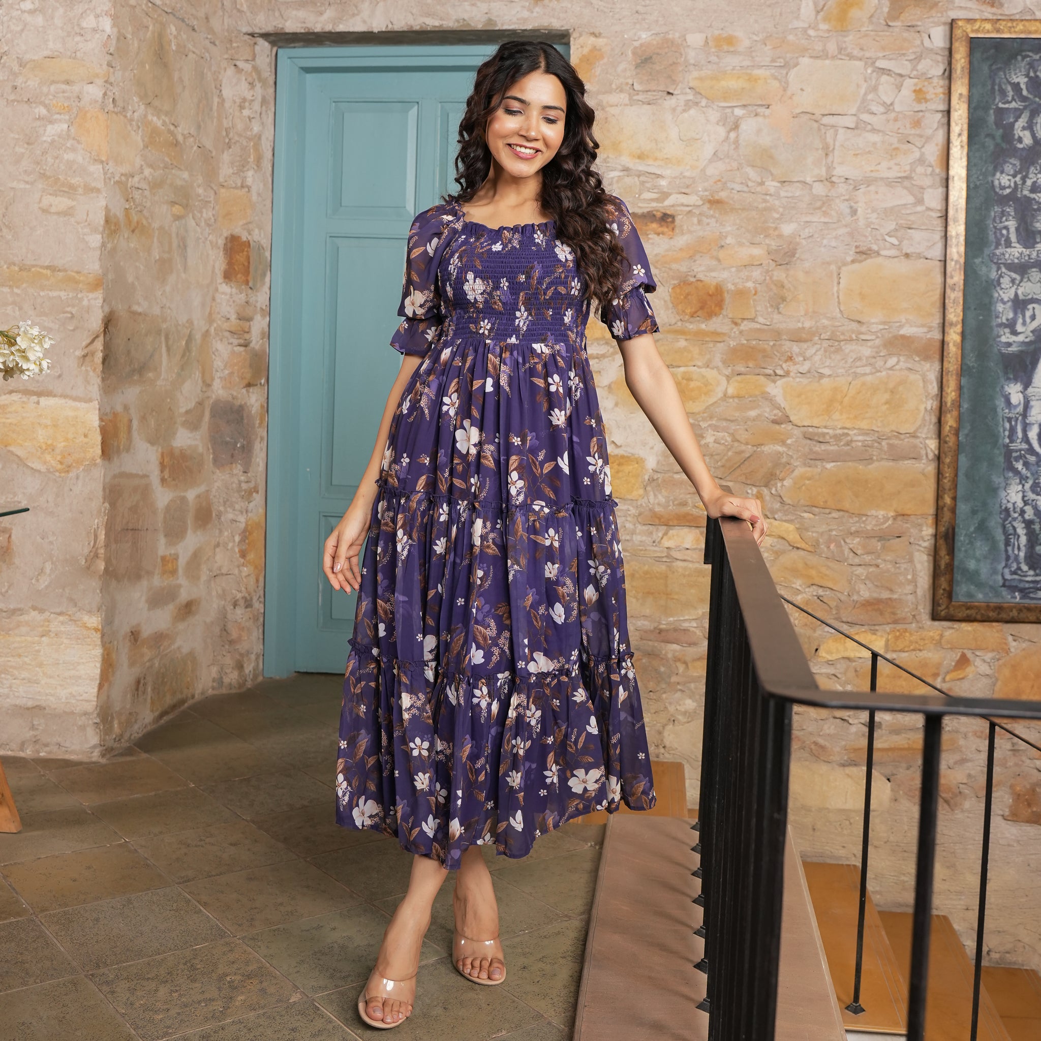 Vivienne Multicolor Floral Maxi Dress