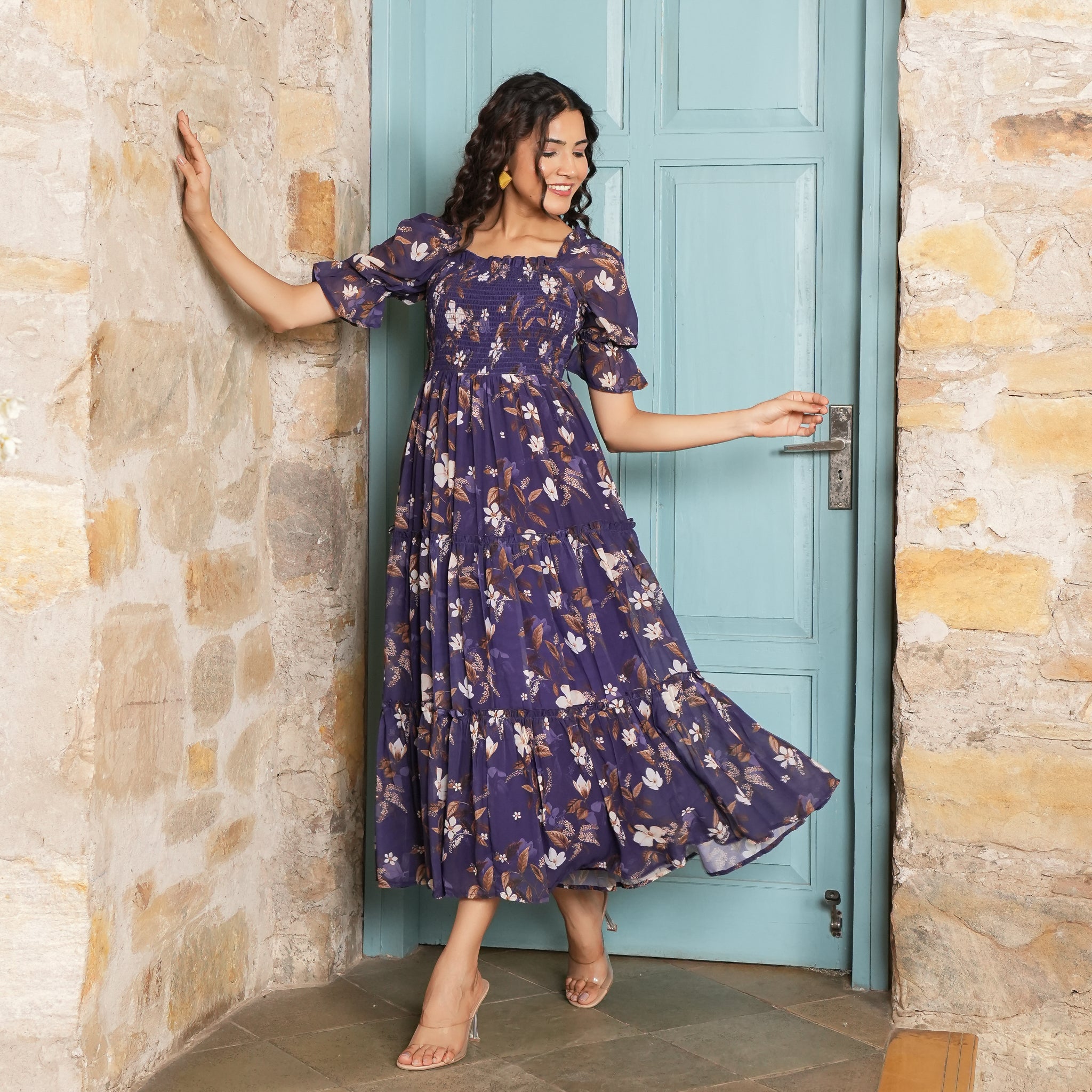 Vivienne Multicolor Floral Maxi Dress