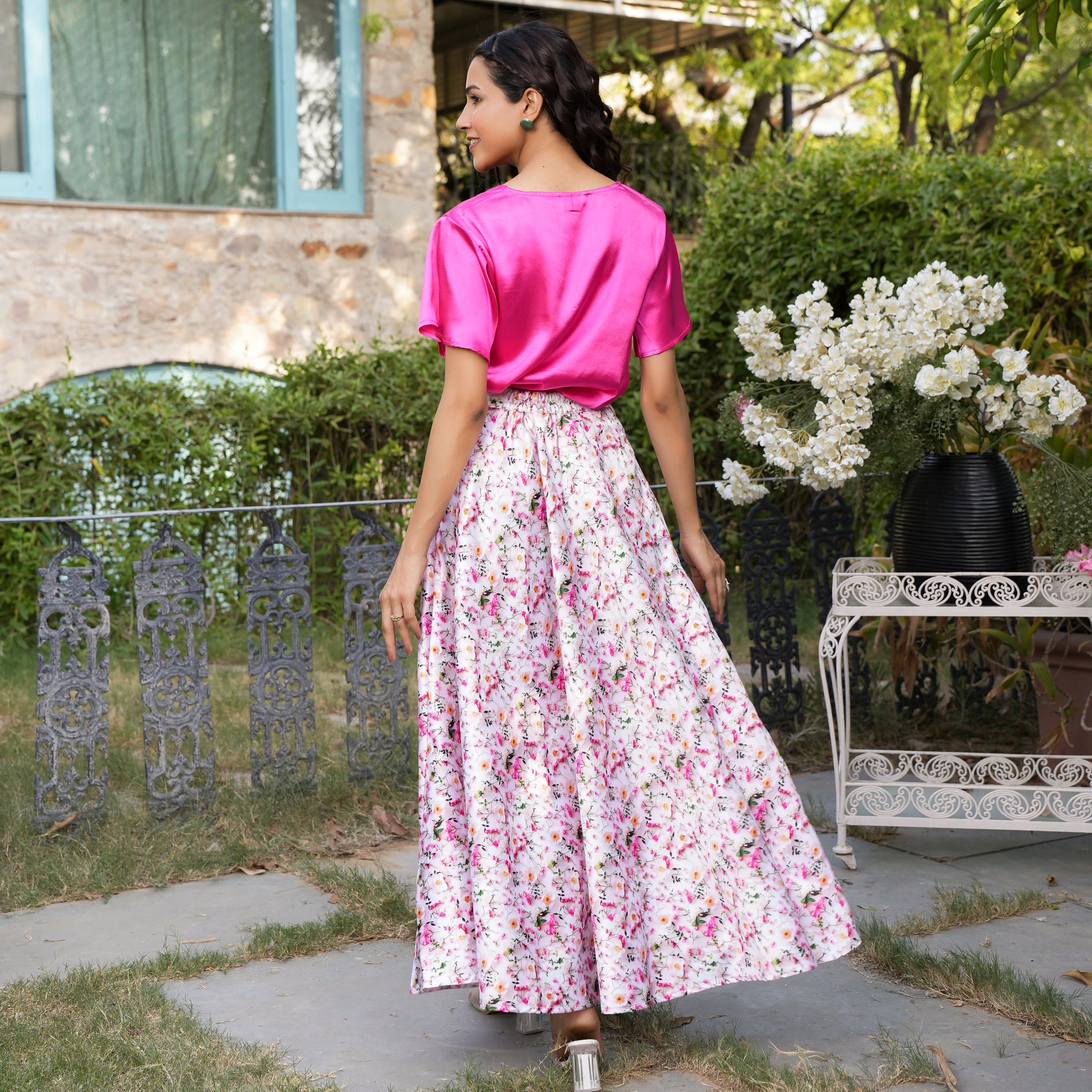 Rivera Satin Multicolor Co-Ord Set