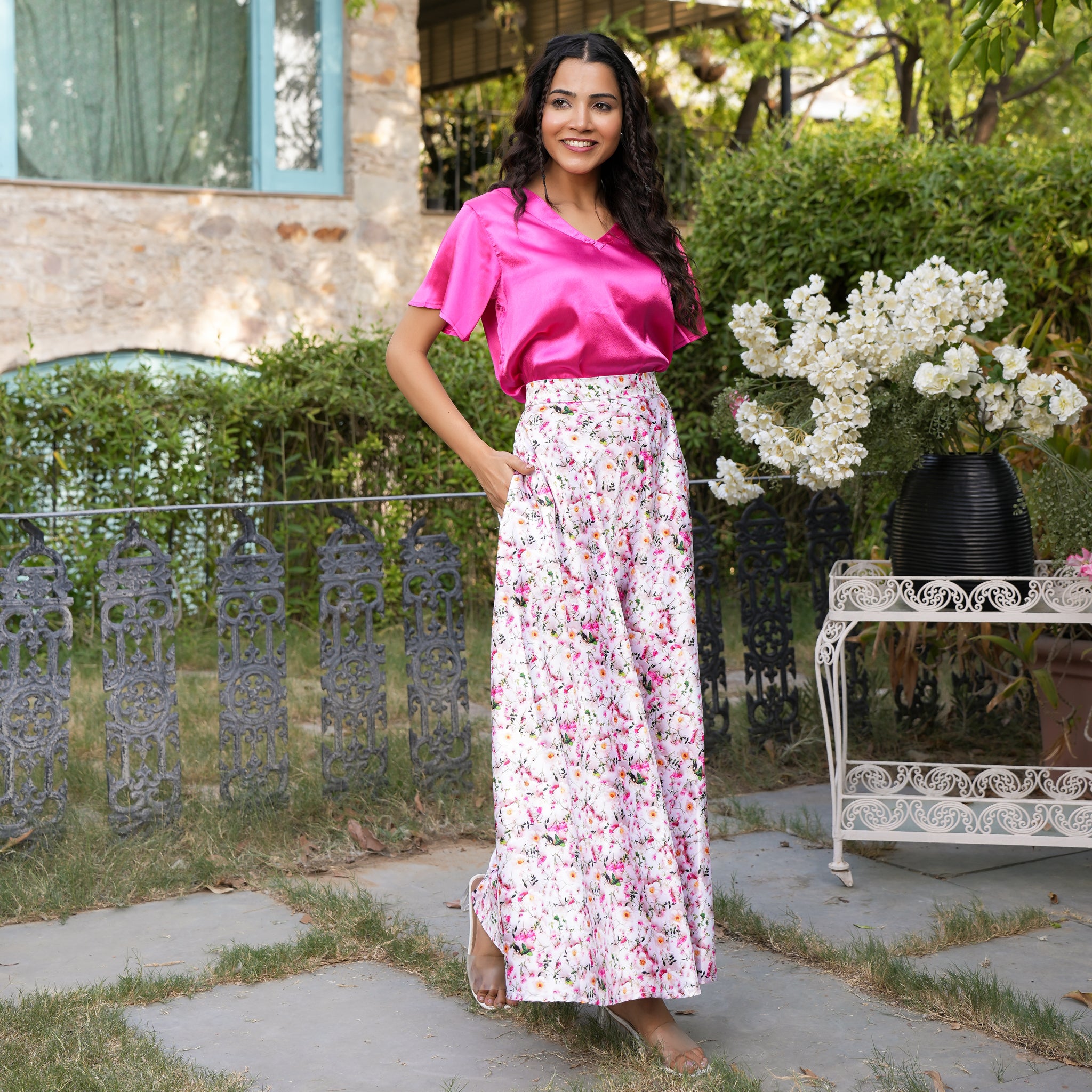 Rivera Satin Multicolor Co-Ord Set