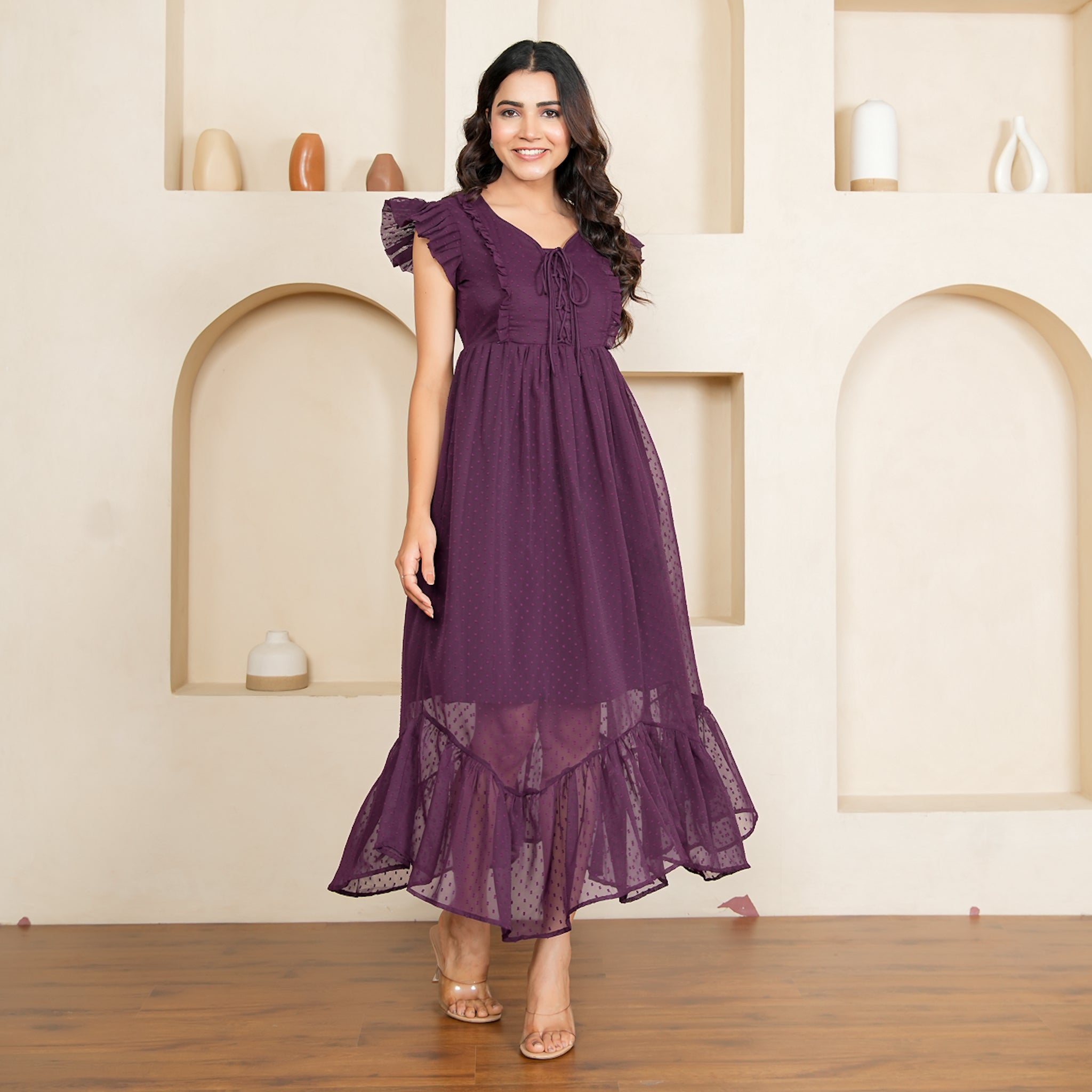 Grace Plum Nursing Maxi Dress