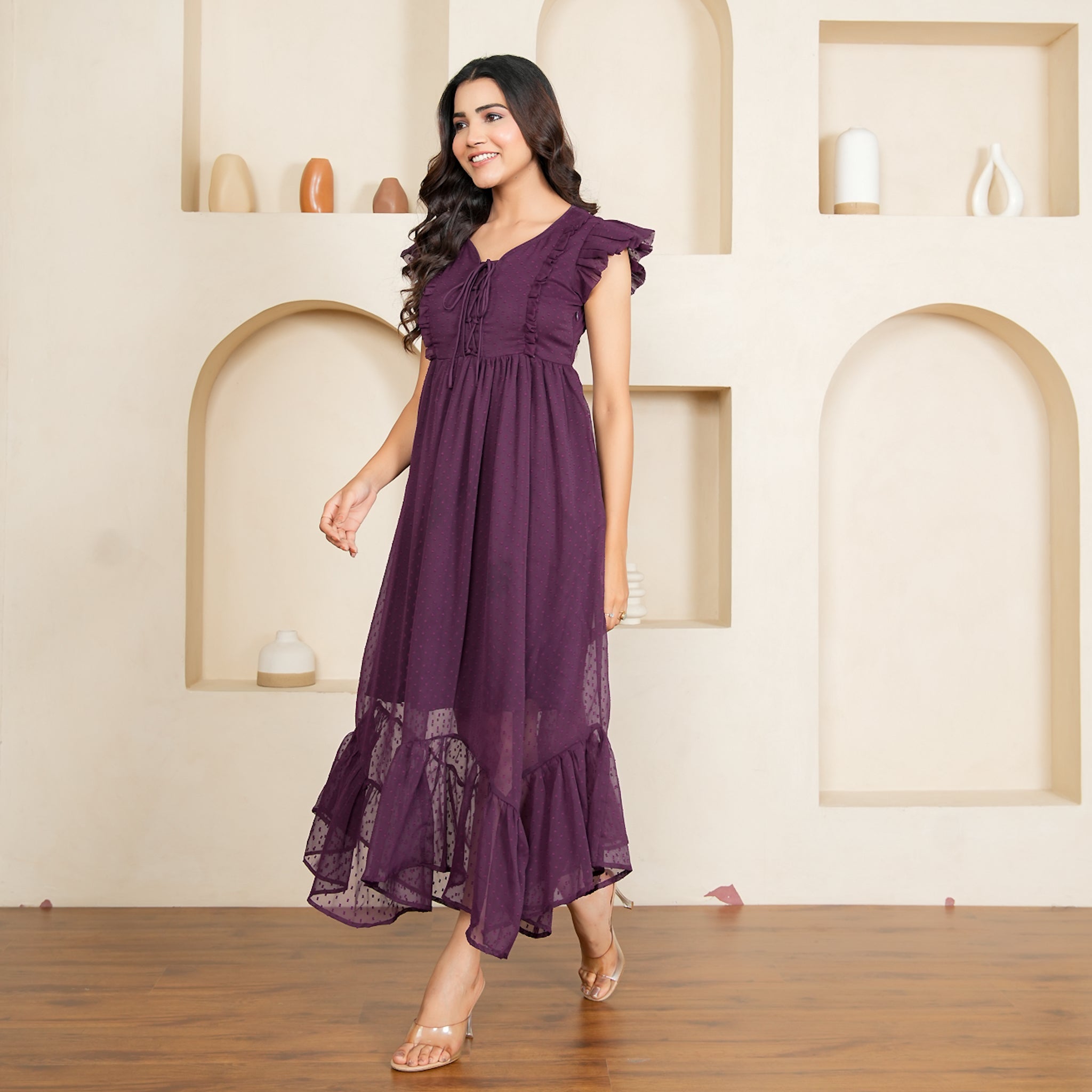 Grace Plum Nursing Maxi Dress