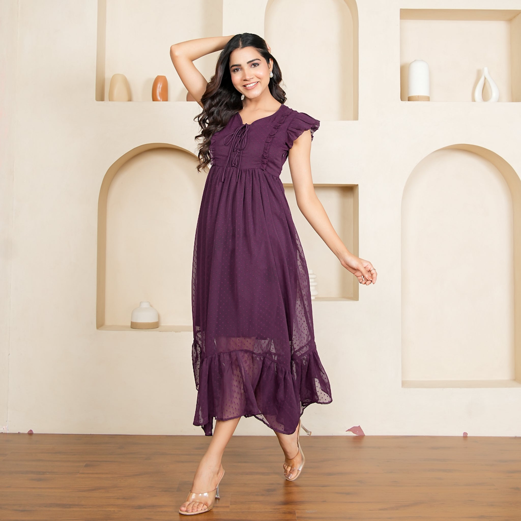 Grace Plum Nursing Maxi Dress