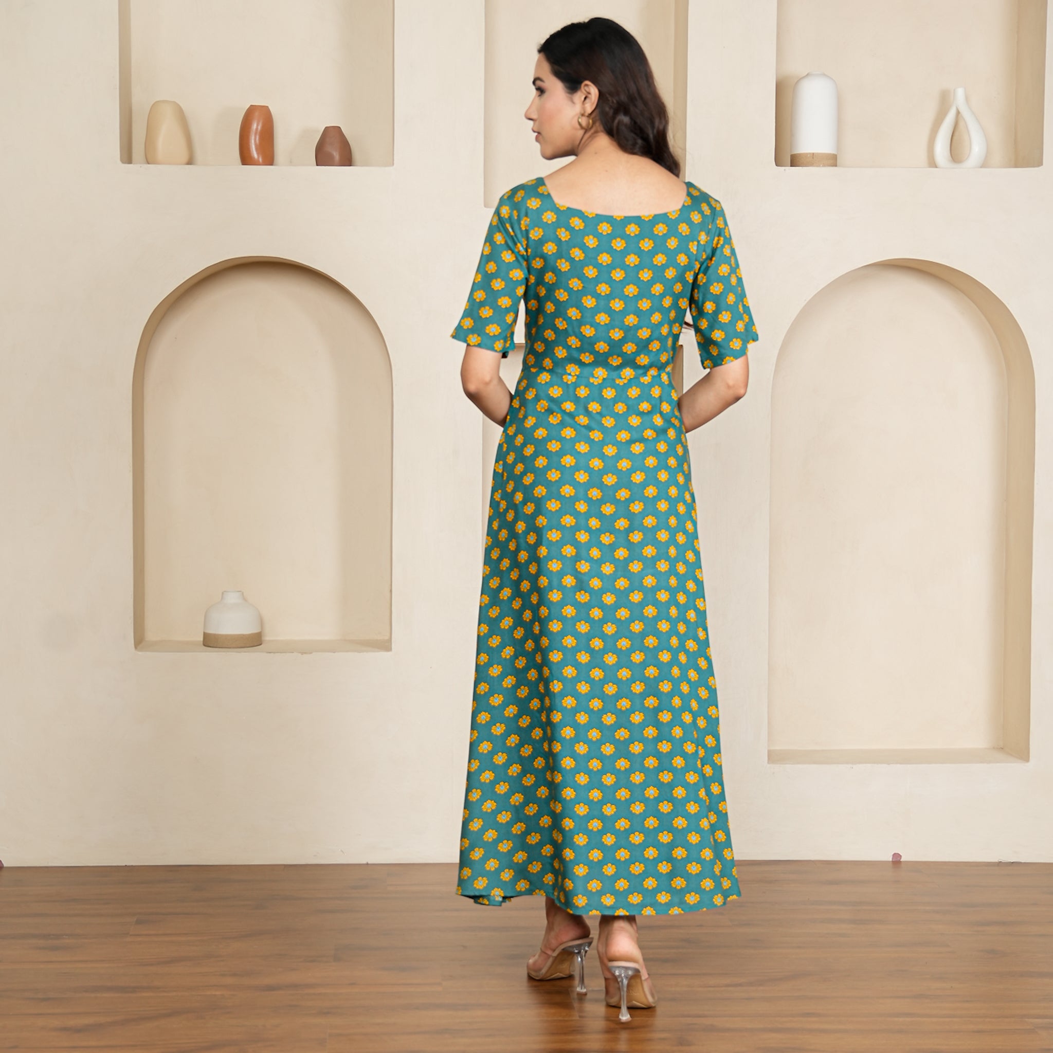 Bridget Cotton Nursing Maxi Dress