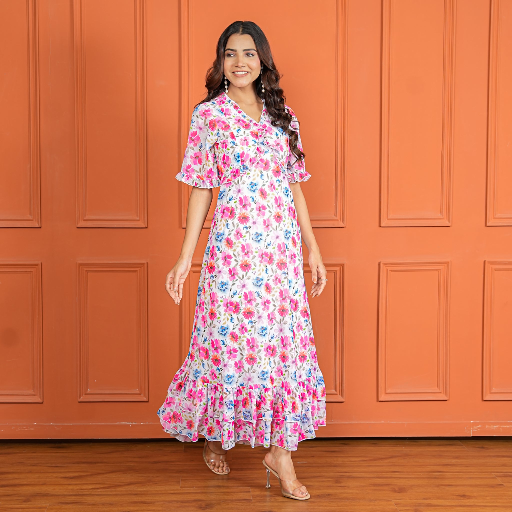 Gloria Floral Nursing Maxi Dress