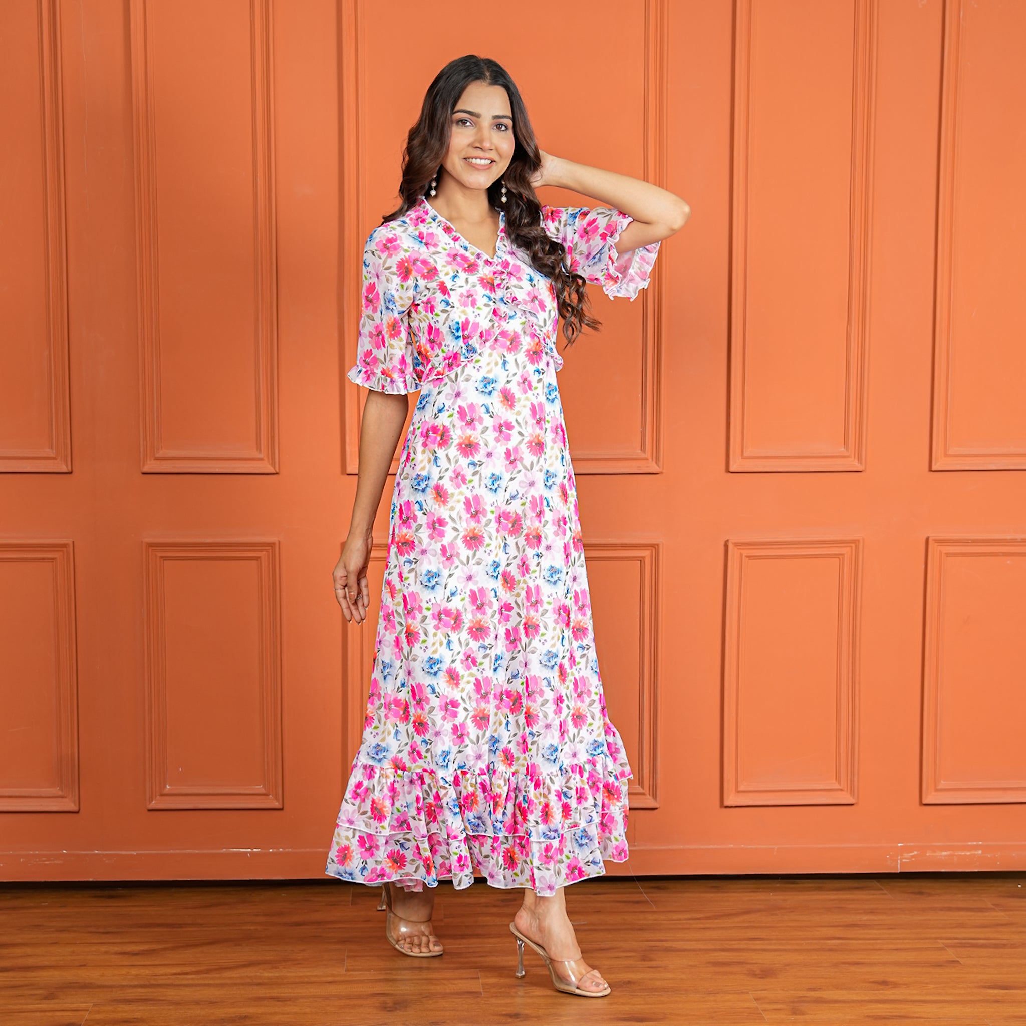 Gloria Floral Nursing Maxi Dress