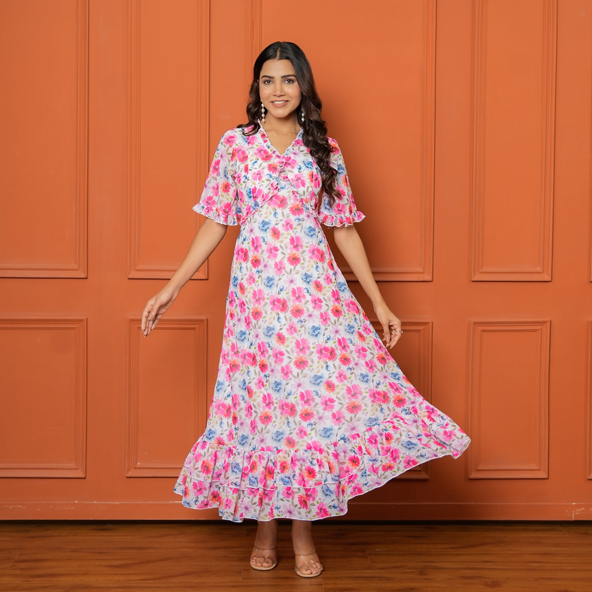Gloria Floral Nursing Maxi Dress