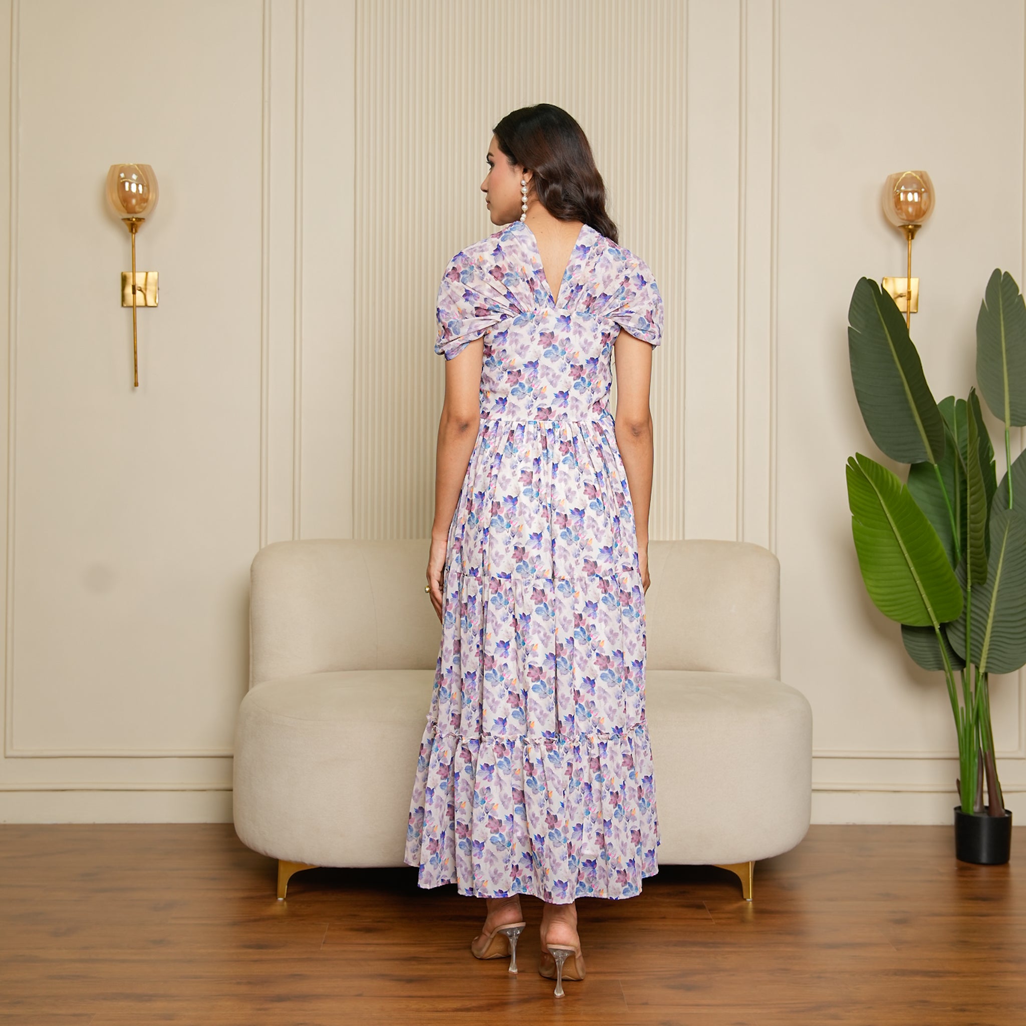 Adair Leafy Nursing Maxi Dress