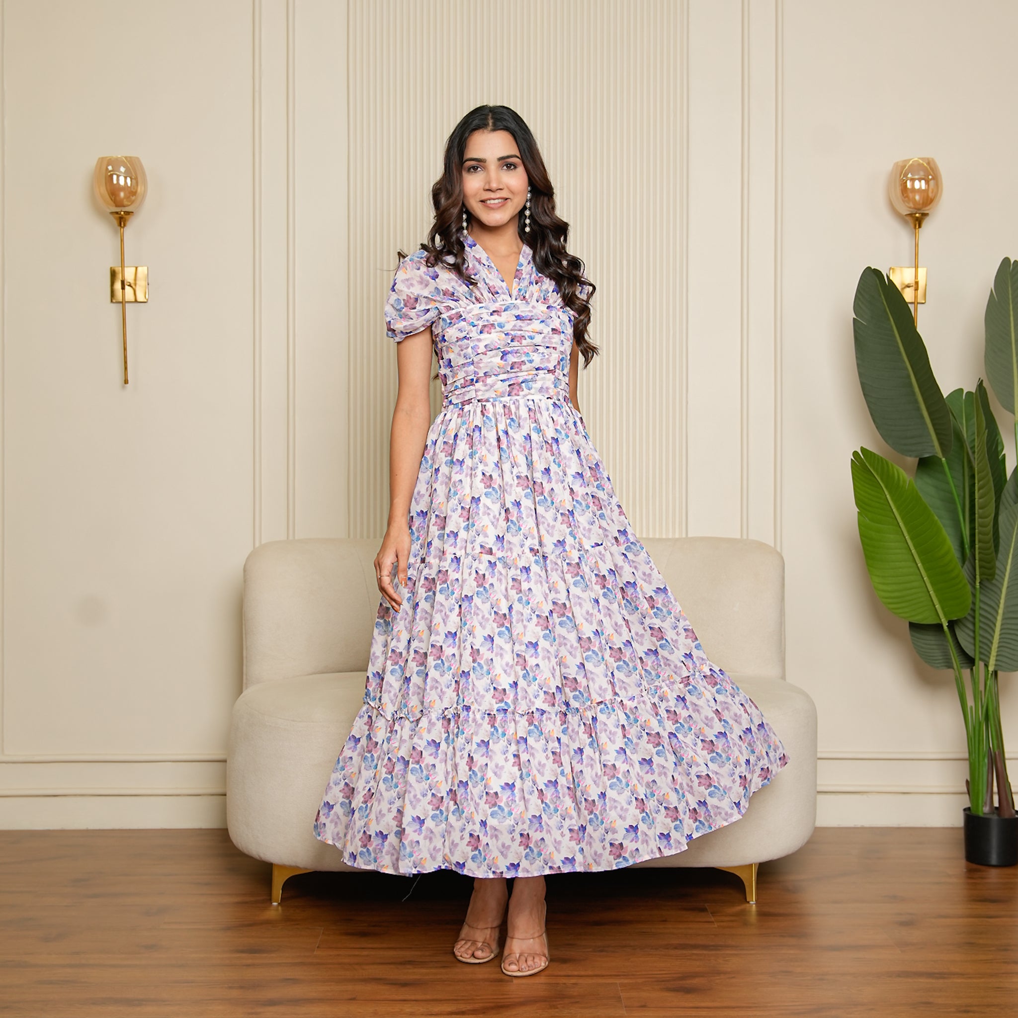 Adair Leafy Nursing Maxi Dress