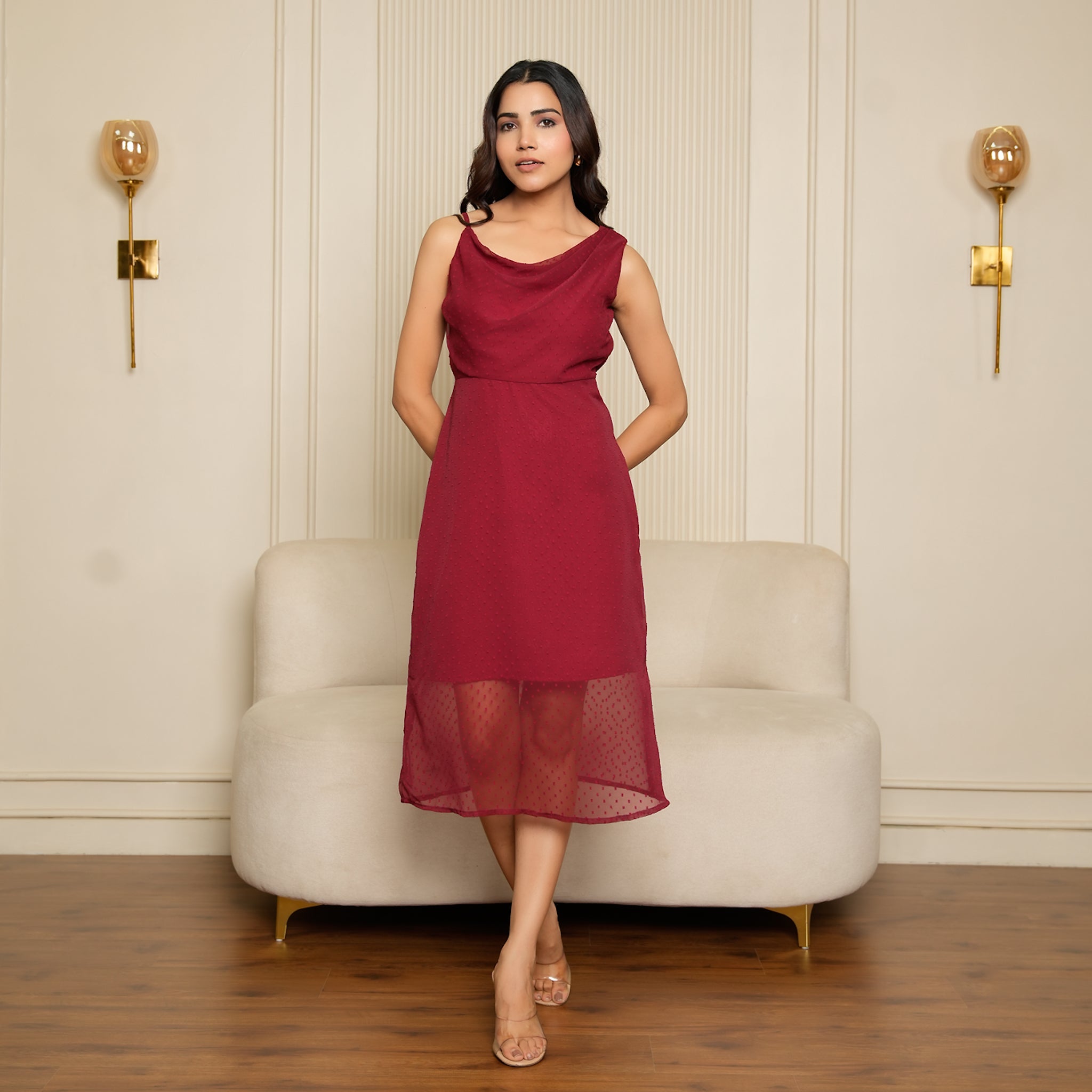 Galina Red Maxi Dress