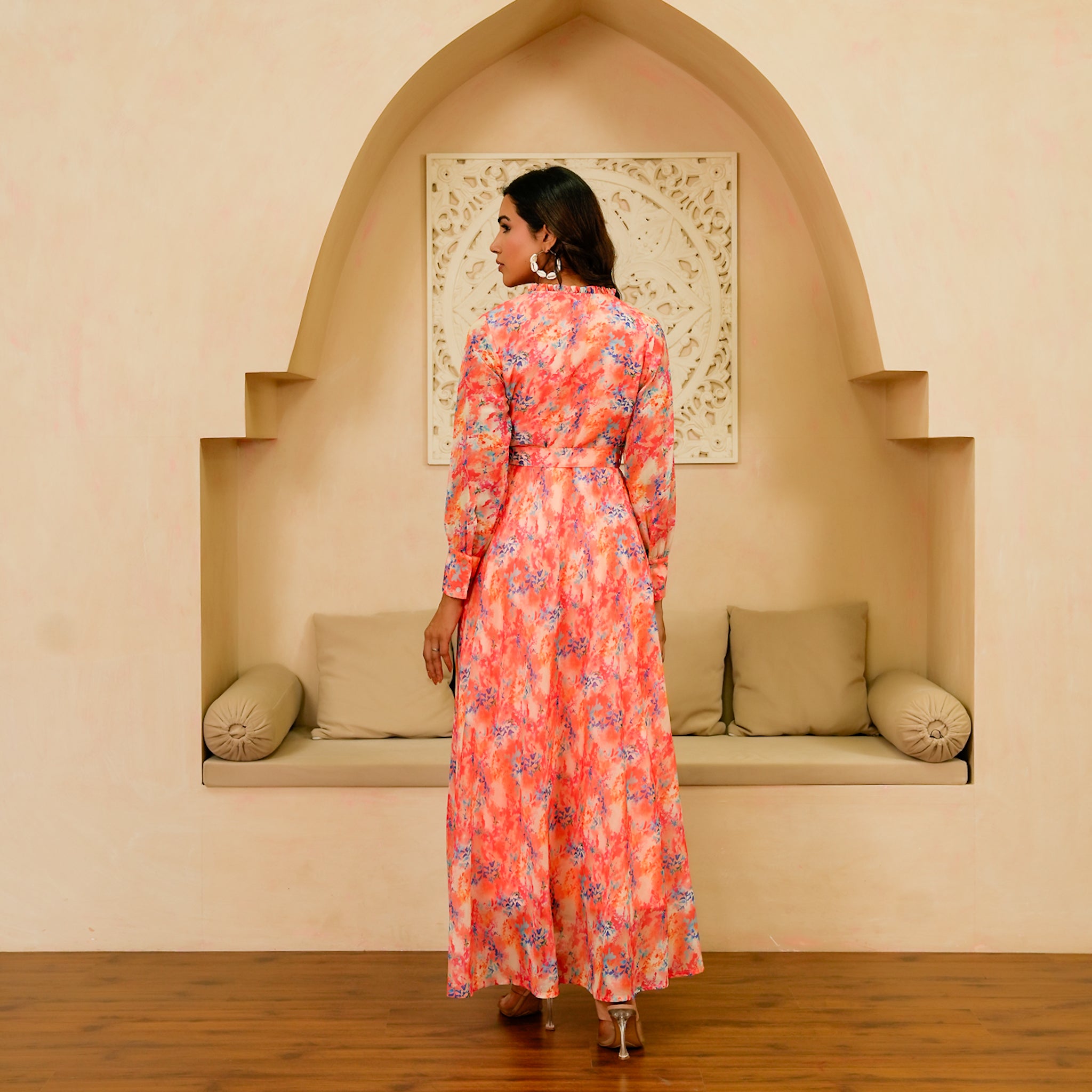 Fia Multicolor Nursing Maxi Dress