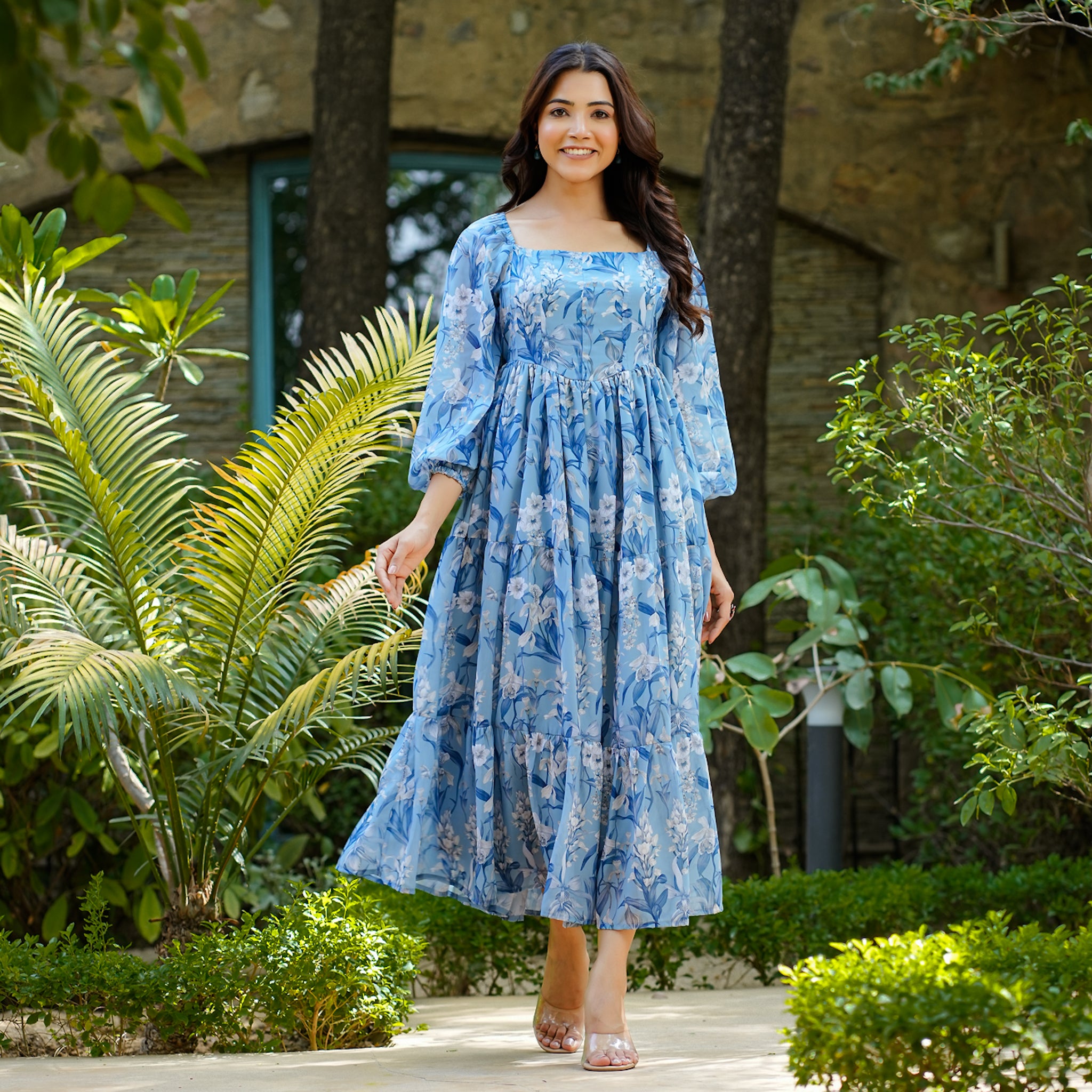 Felicite Blue Maxi Dress