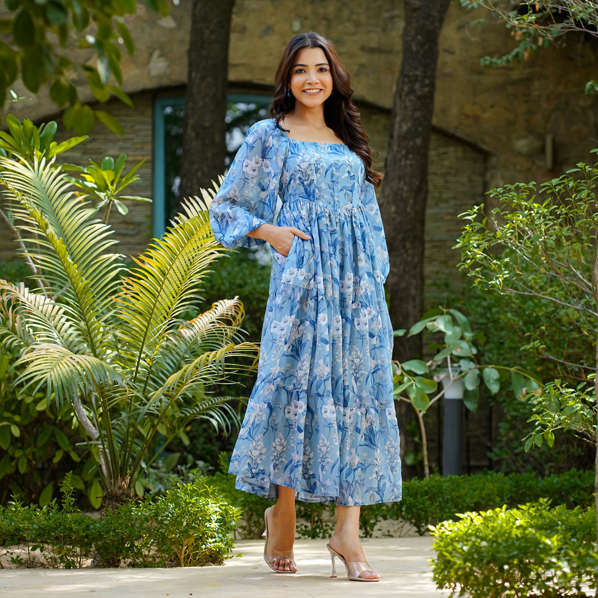 Felicite Blue Maxi Dress