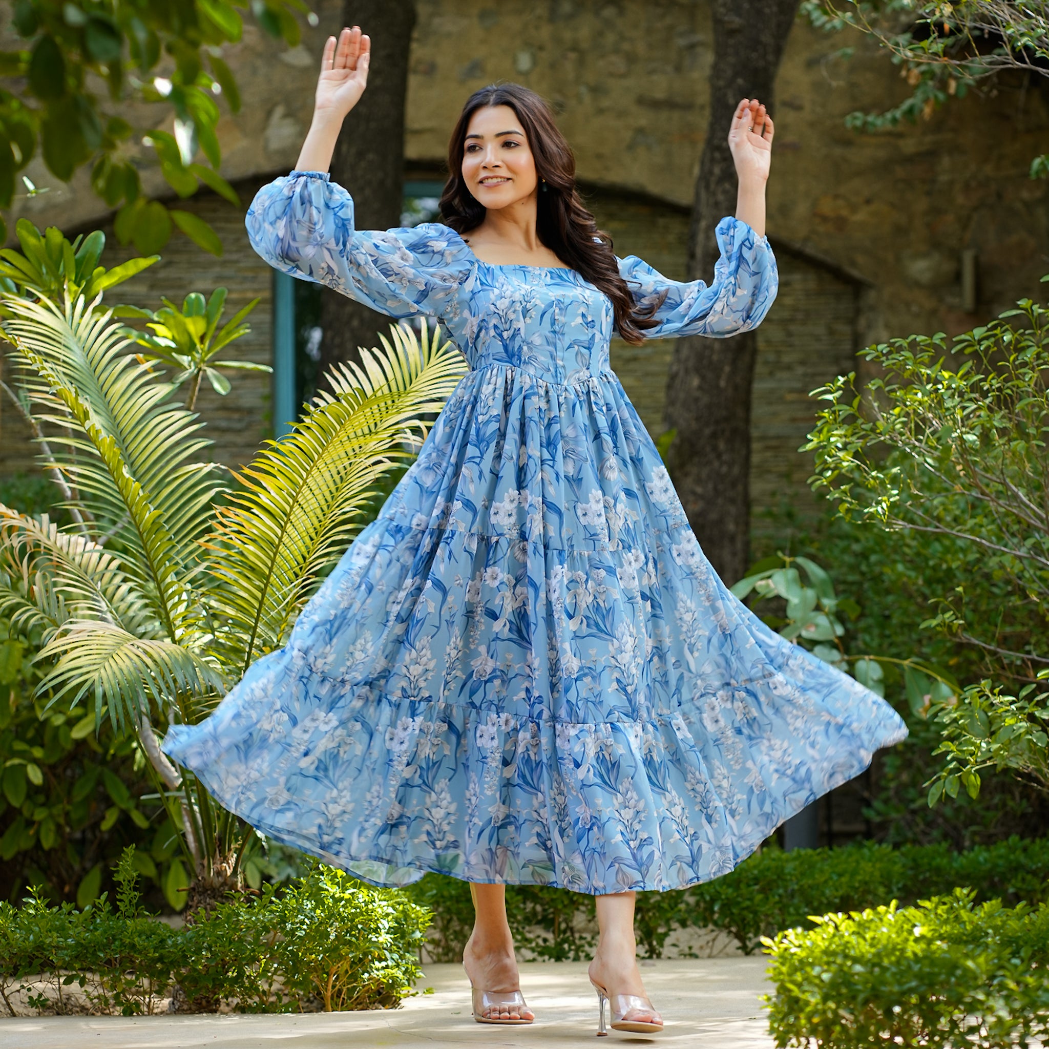 Felicite Blue Maxi Dress