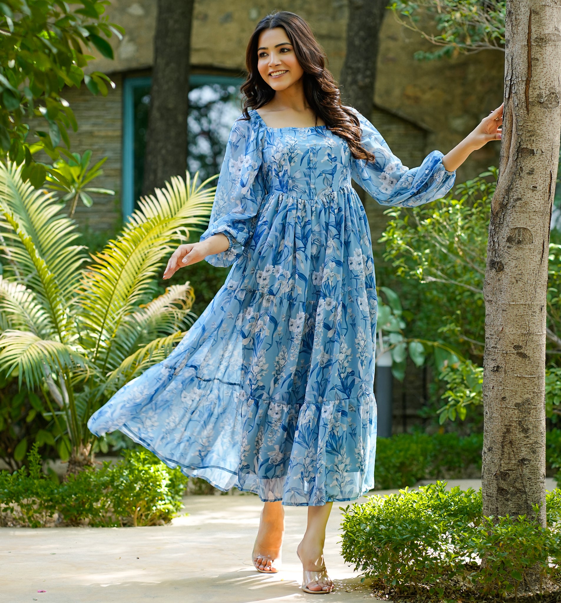 Felicite Blue Maxi Dress