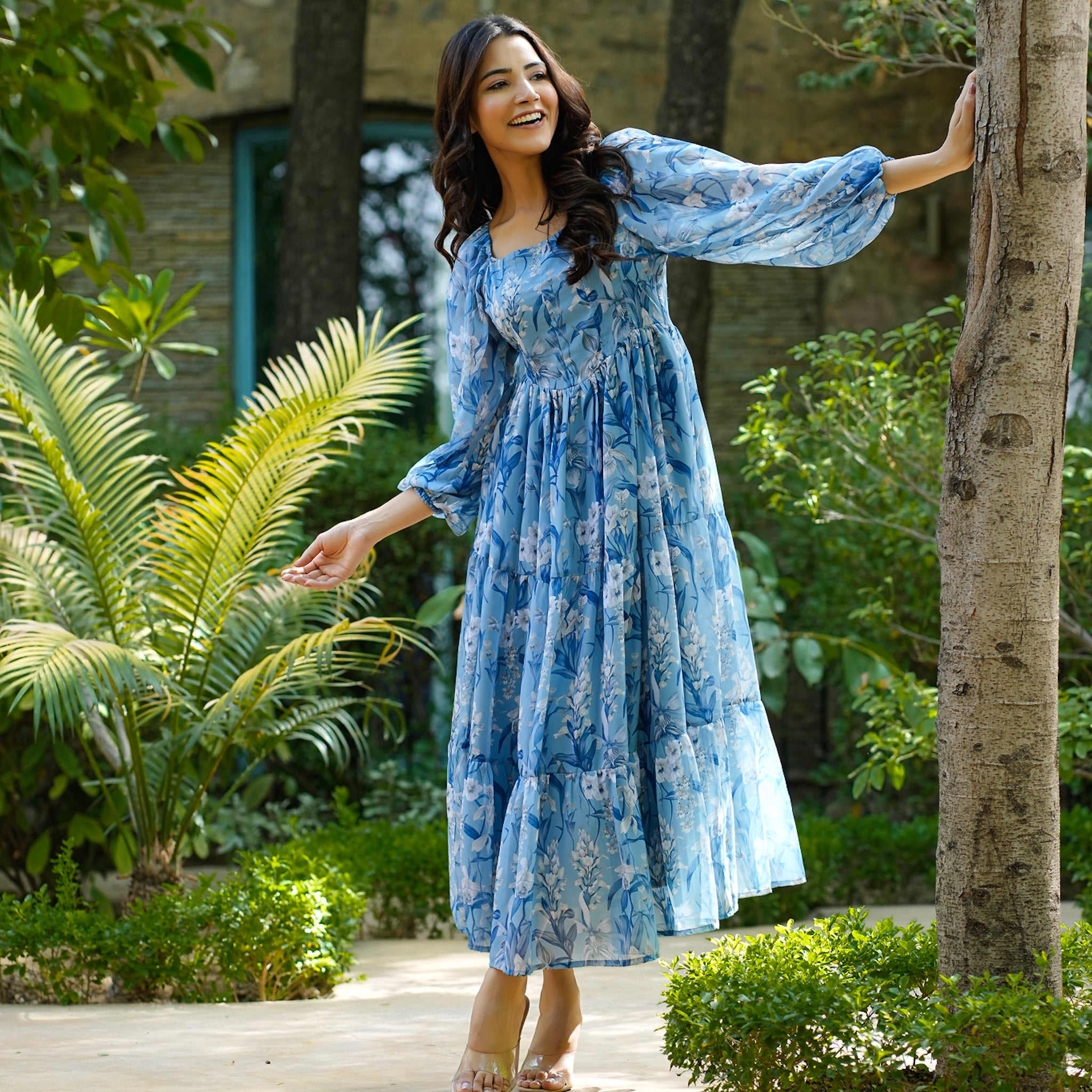 Felicite Blue Maxi Dress