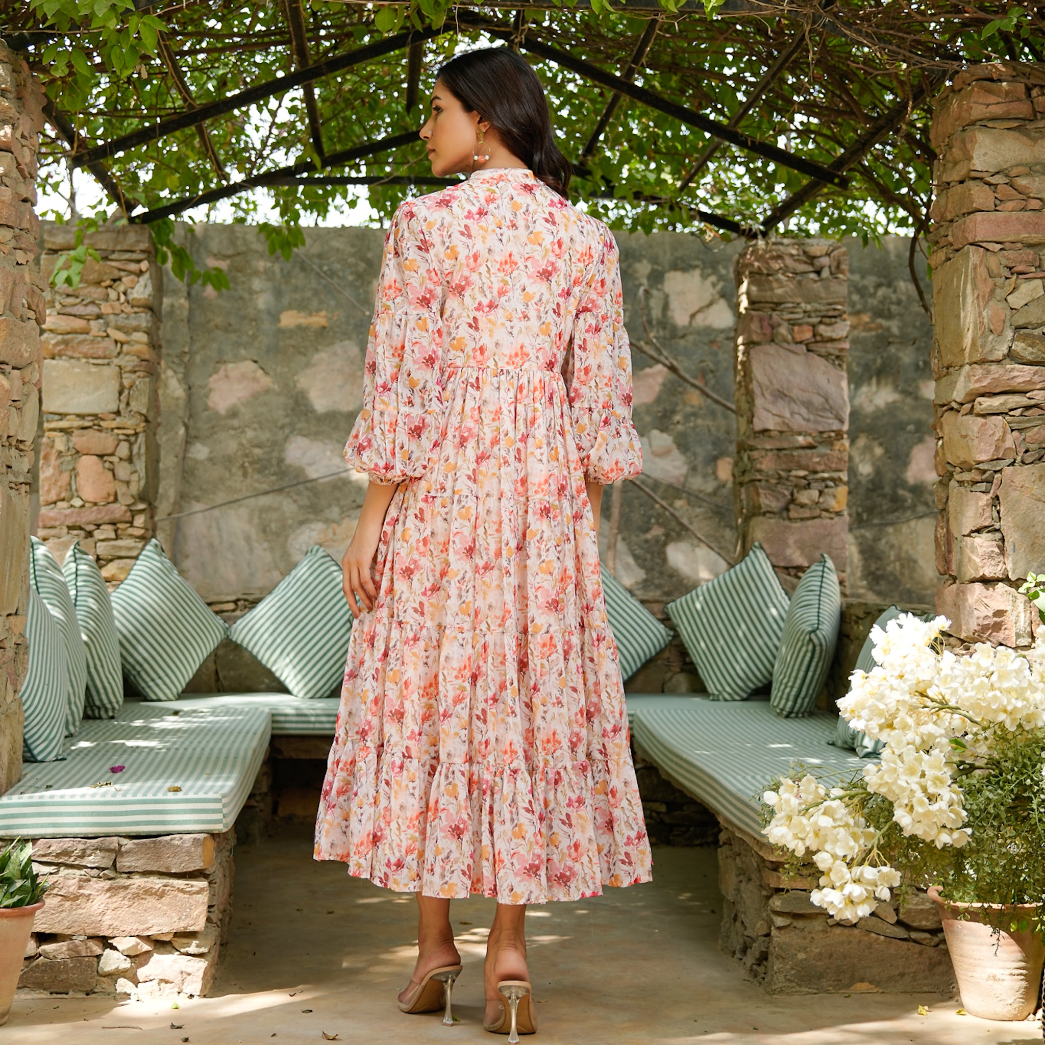 Elise Multicolor Floral Maxi Dress