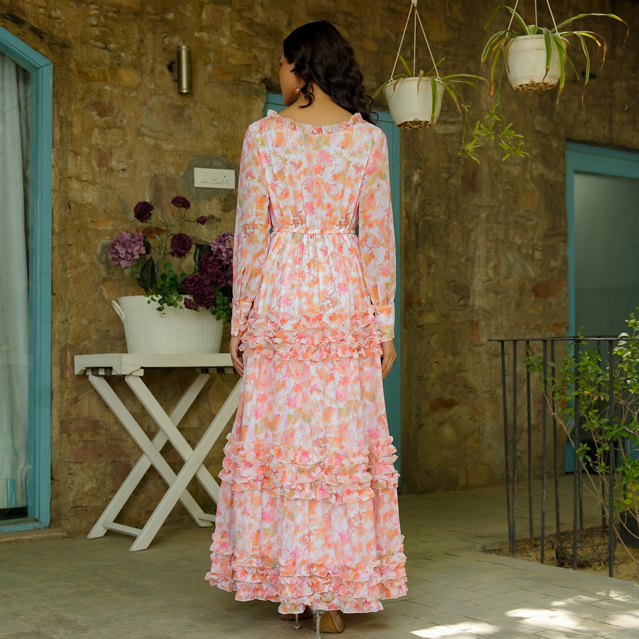 Garcia Floral Multicolor Maxi Dress