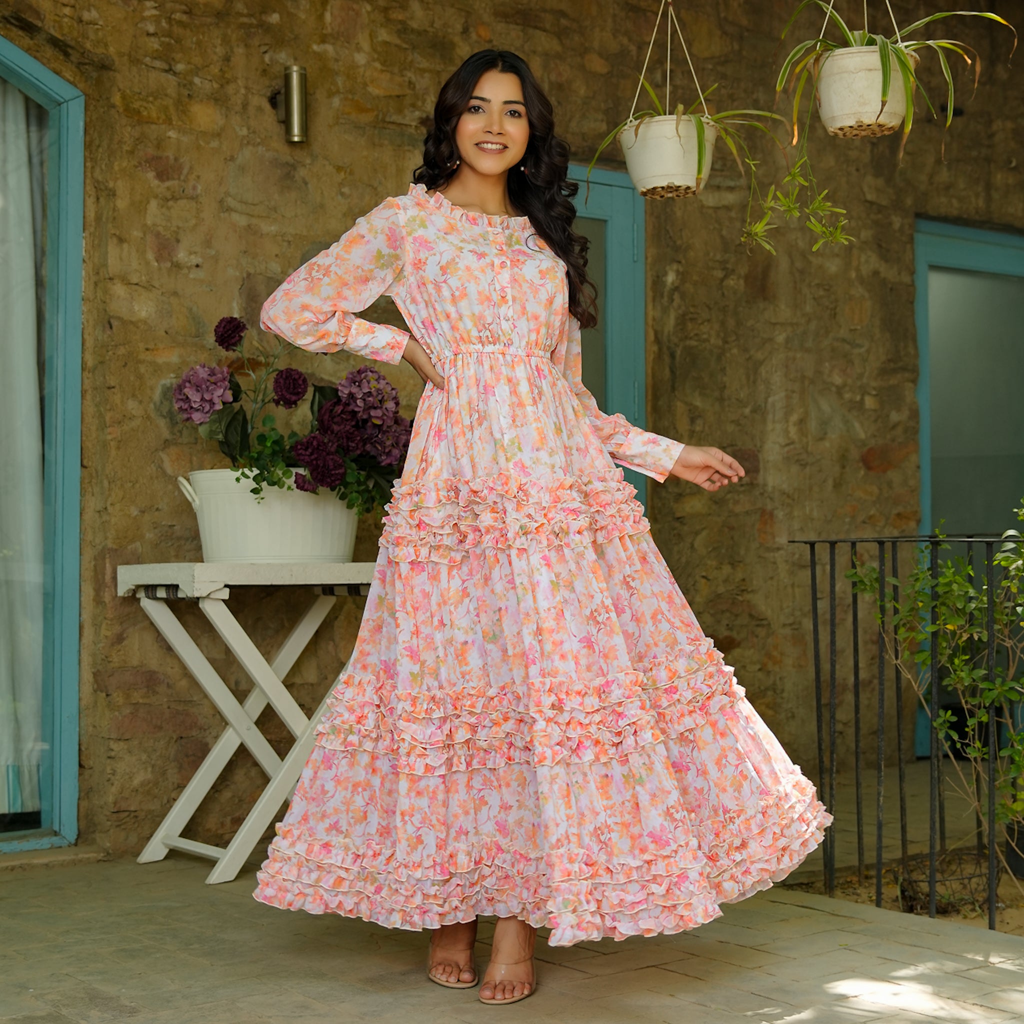 Garcia Floral Multicolor Maxi Dress