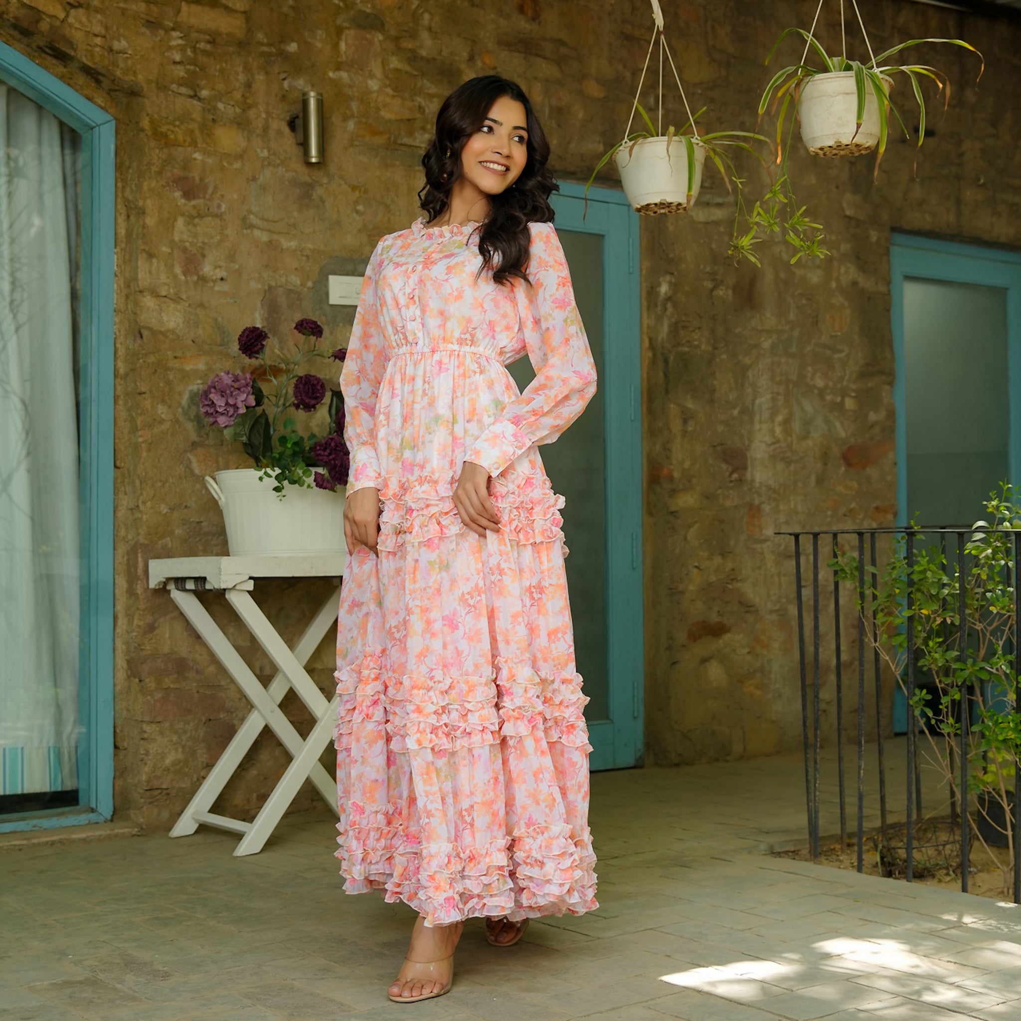 Garcia Floral Multicolor Maxi Dress