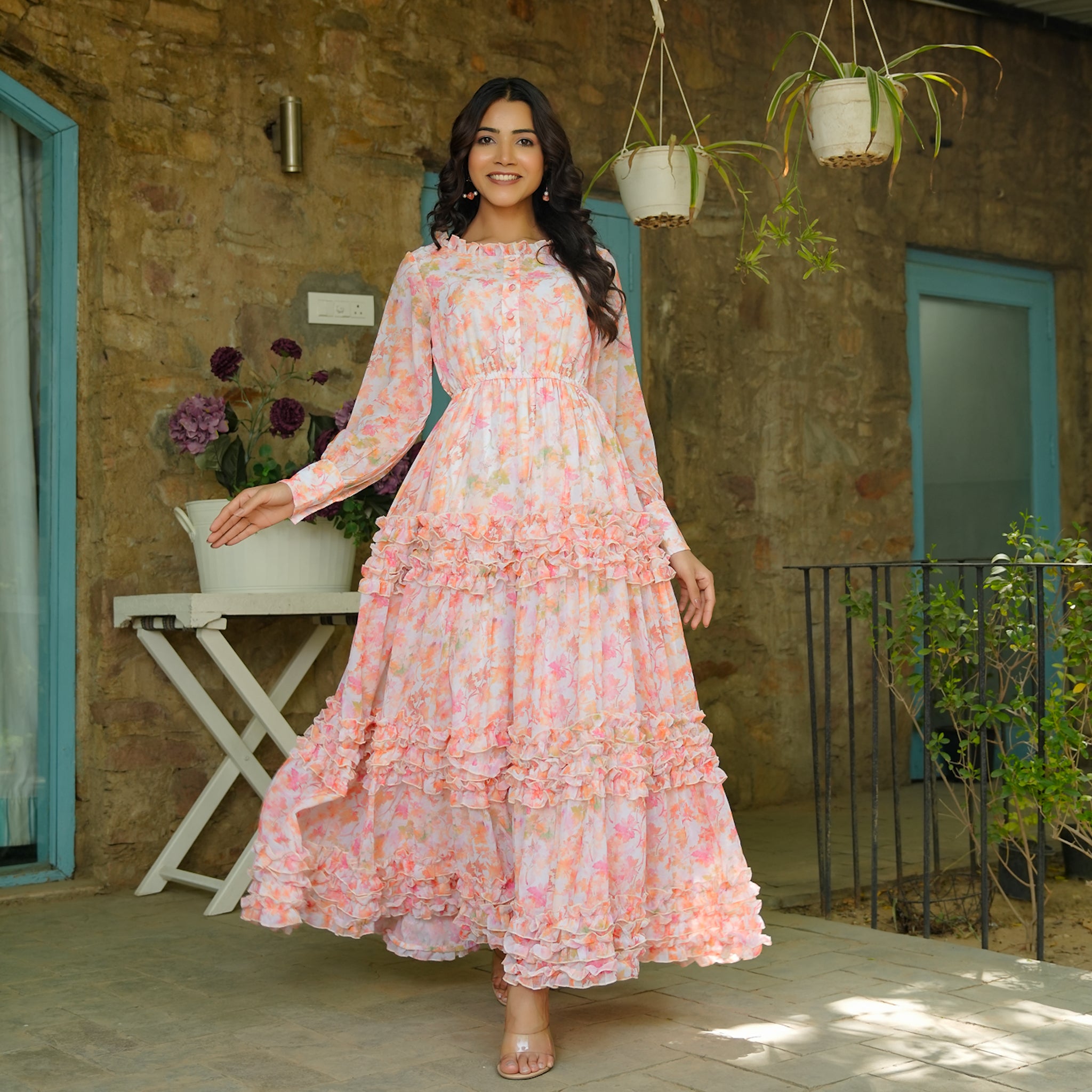 Garcia Floral Multicolor Maxi Dress