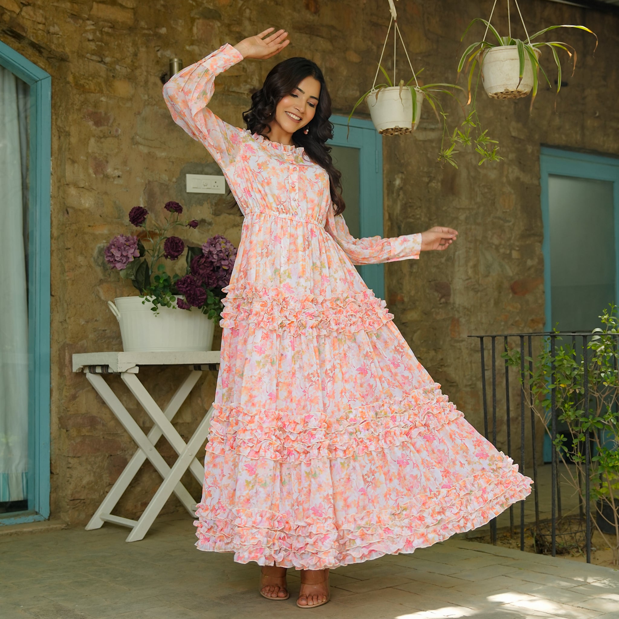 Garcia Floral Multicolor Maxi Dress