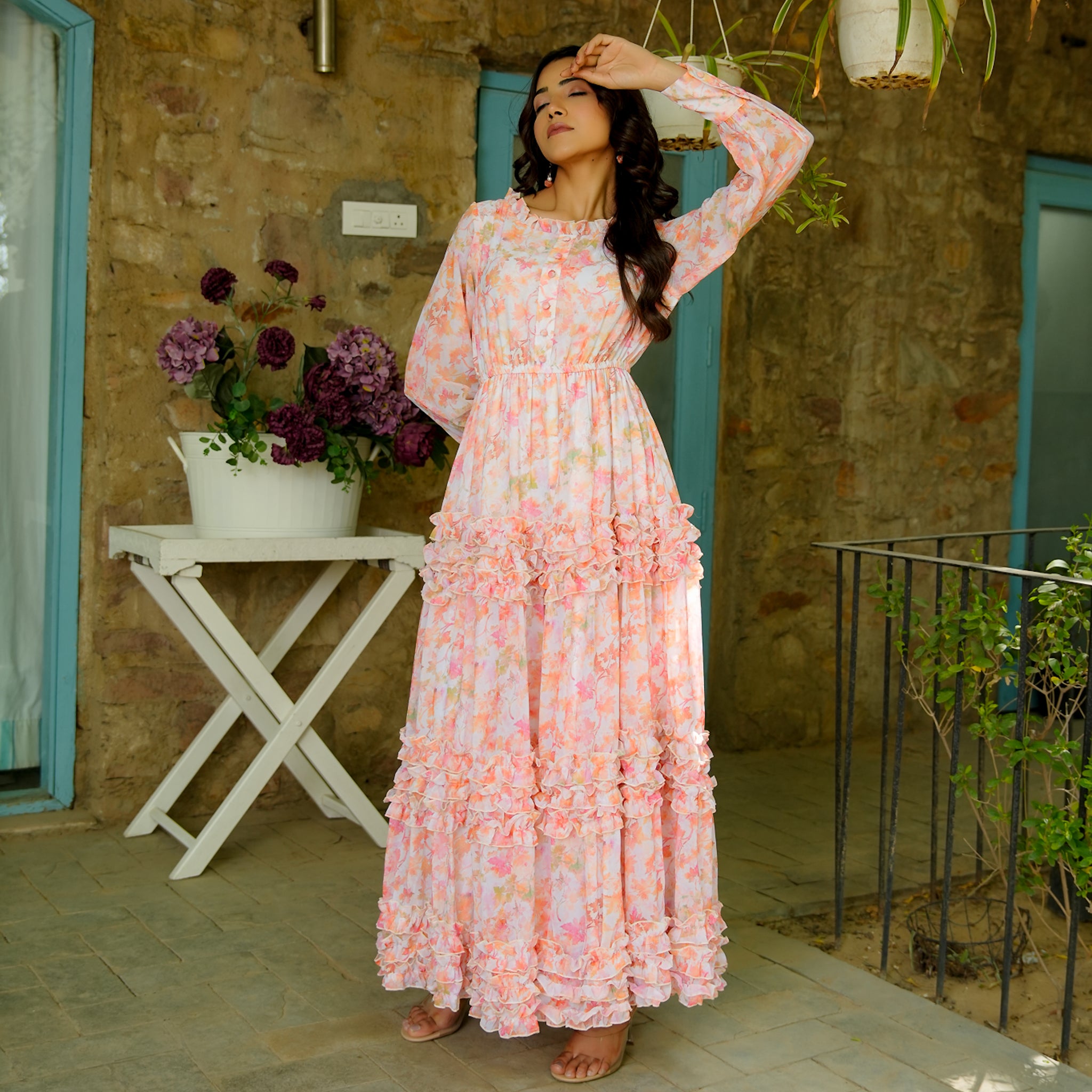 Garcia Floral Multicolor Maxi Dress