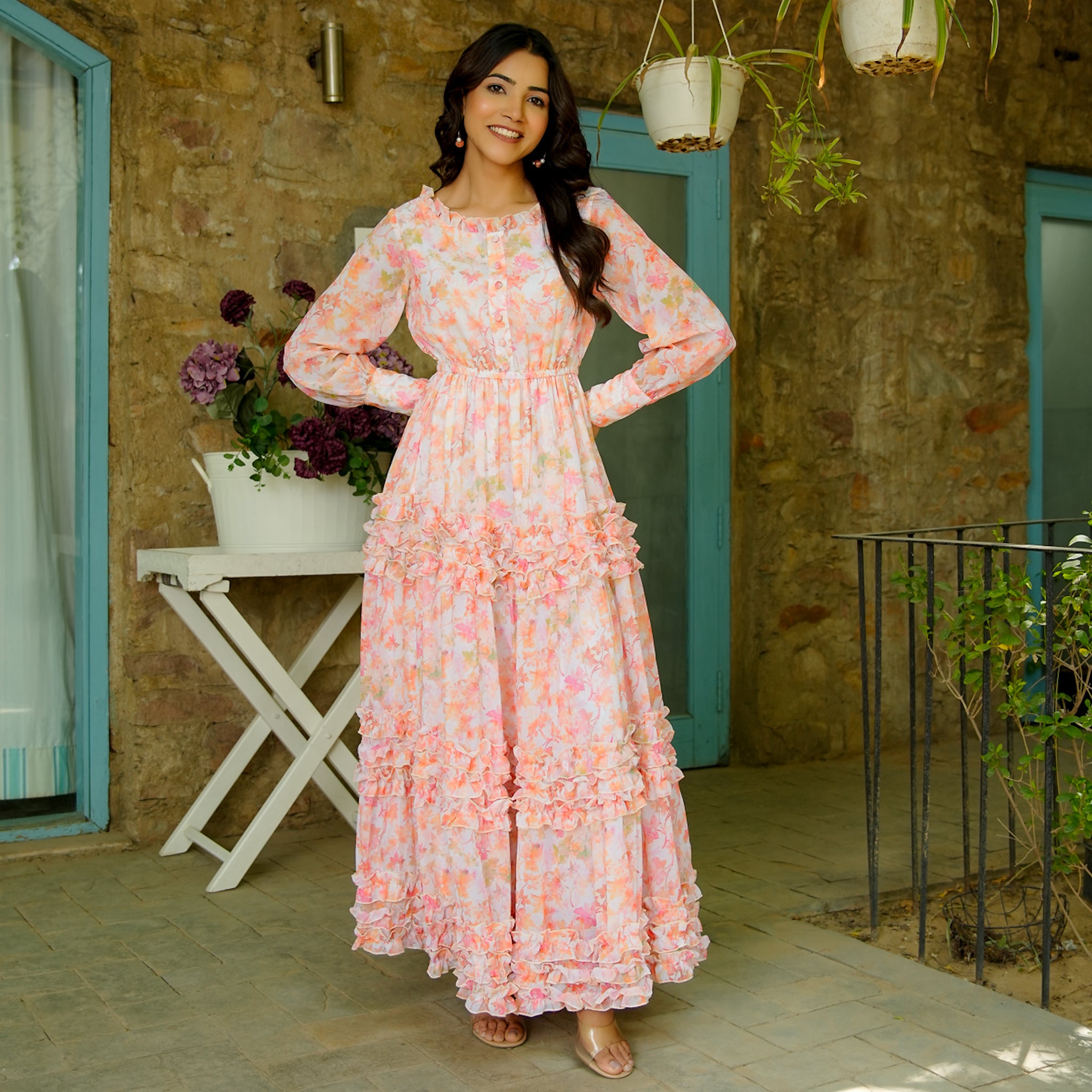 Garcia Floral Multicolor Maxi Dress