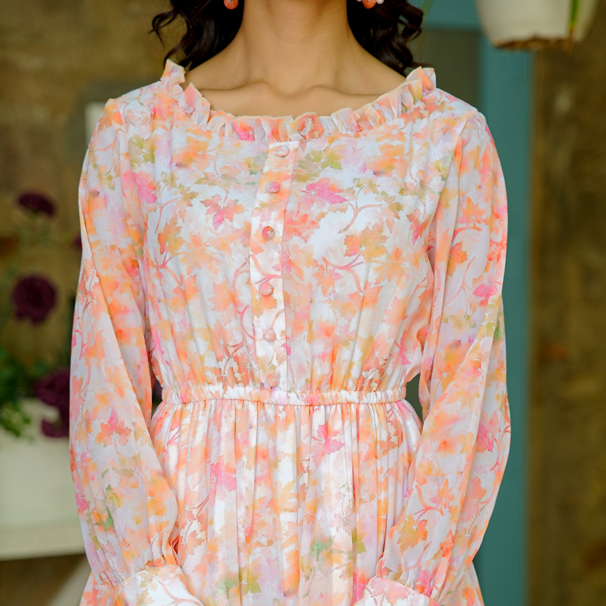 Garcia Floral Multicolor Maxi Dress