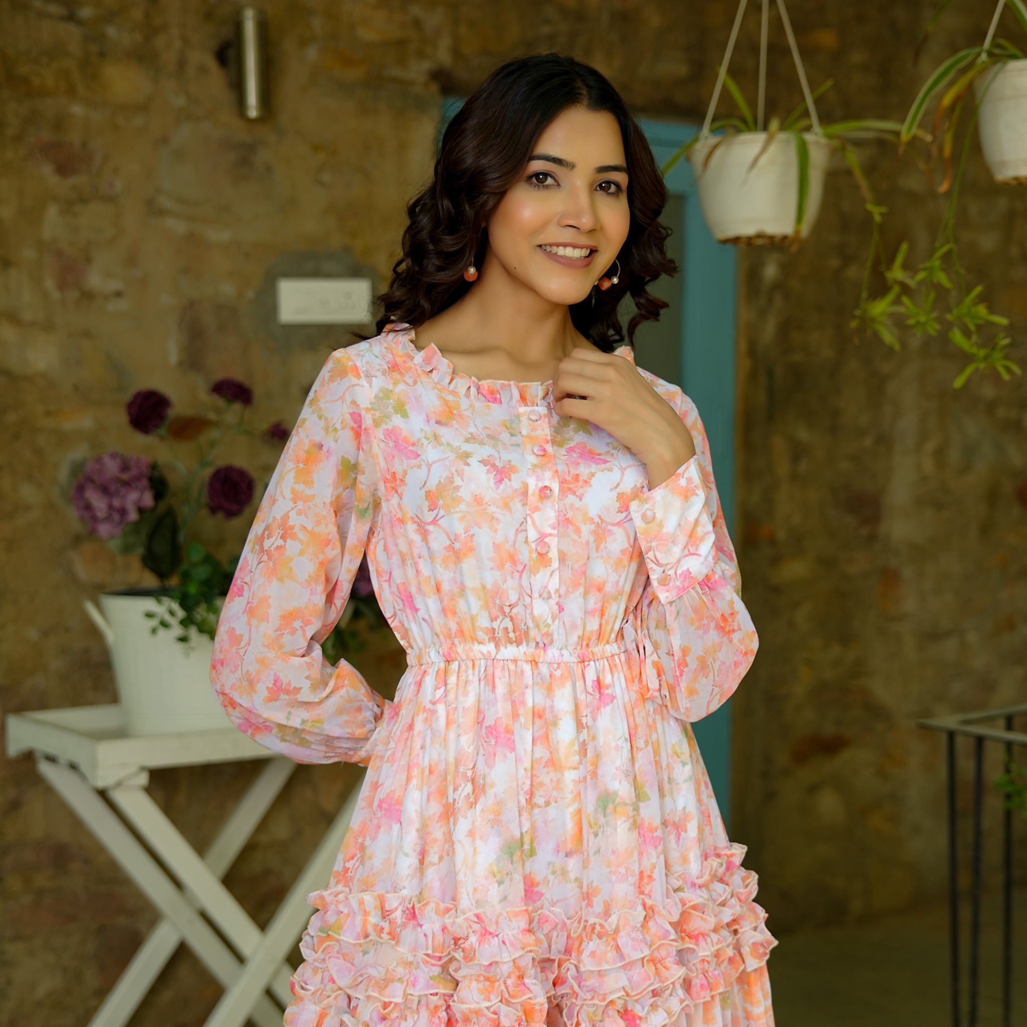 Garcia Floral Multicolor Maxi Dress