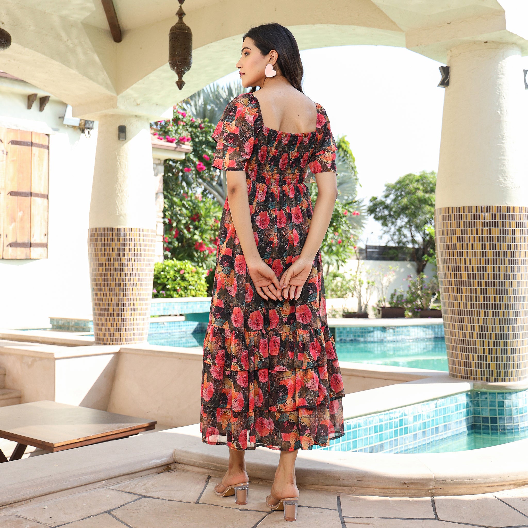 Ariel Multicolor Floral Maxi Dress