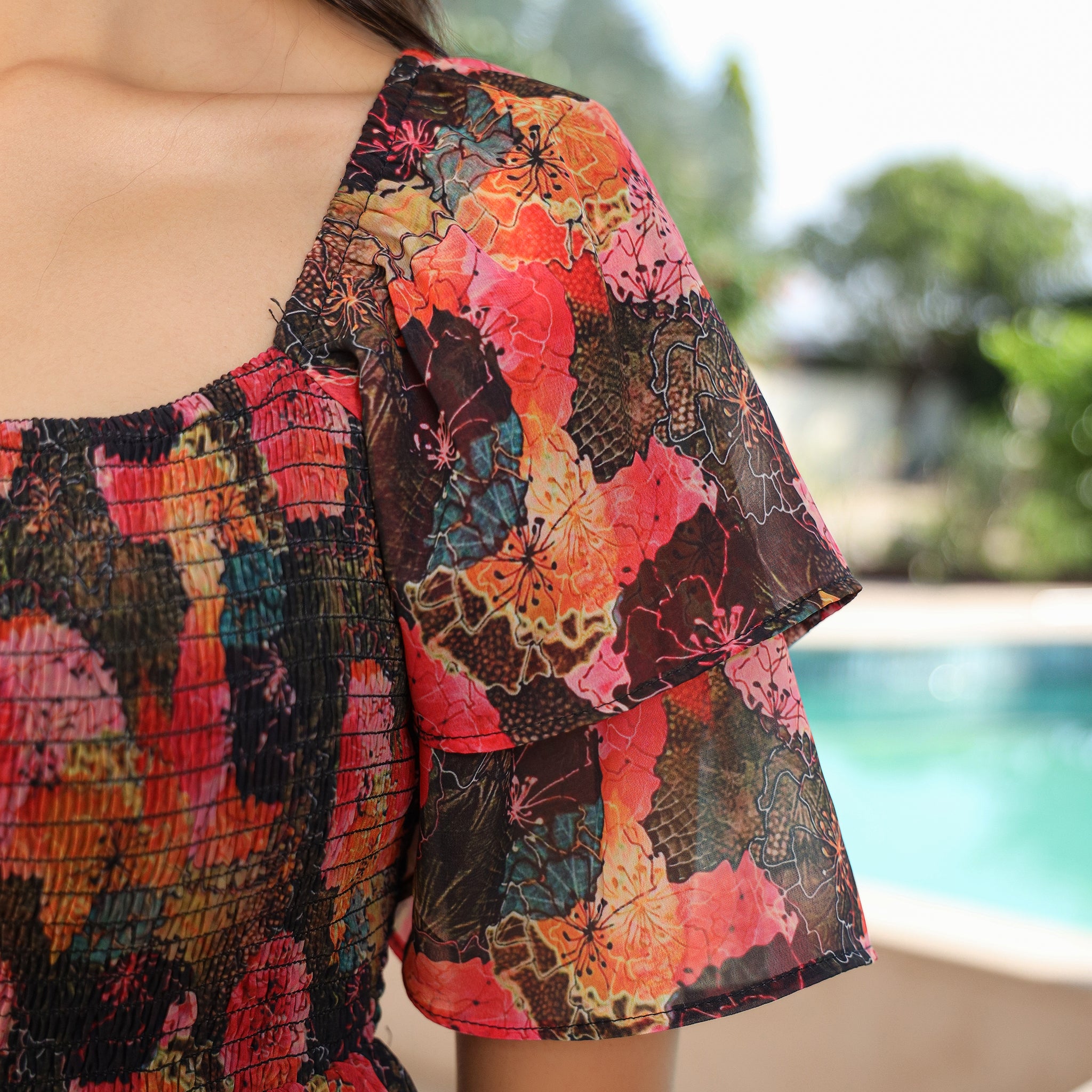 Ariel Multicolor Floral Maxi Dress