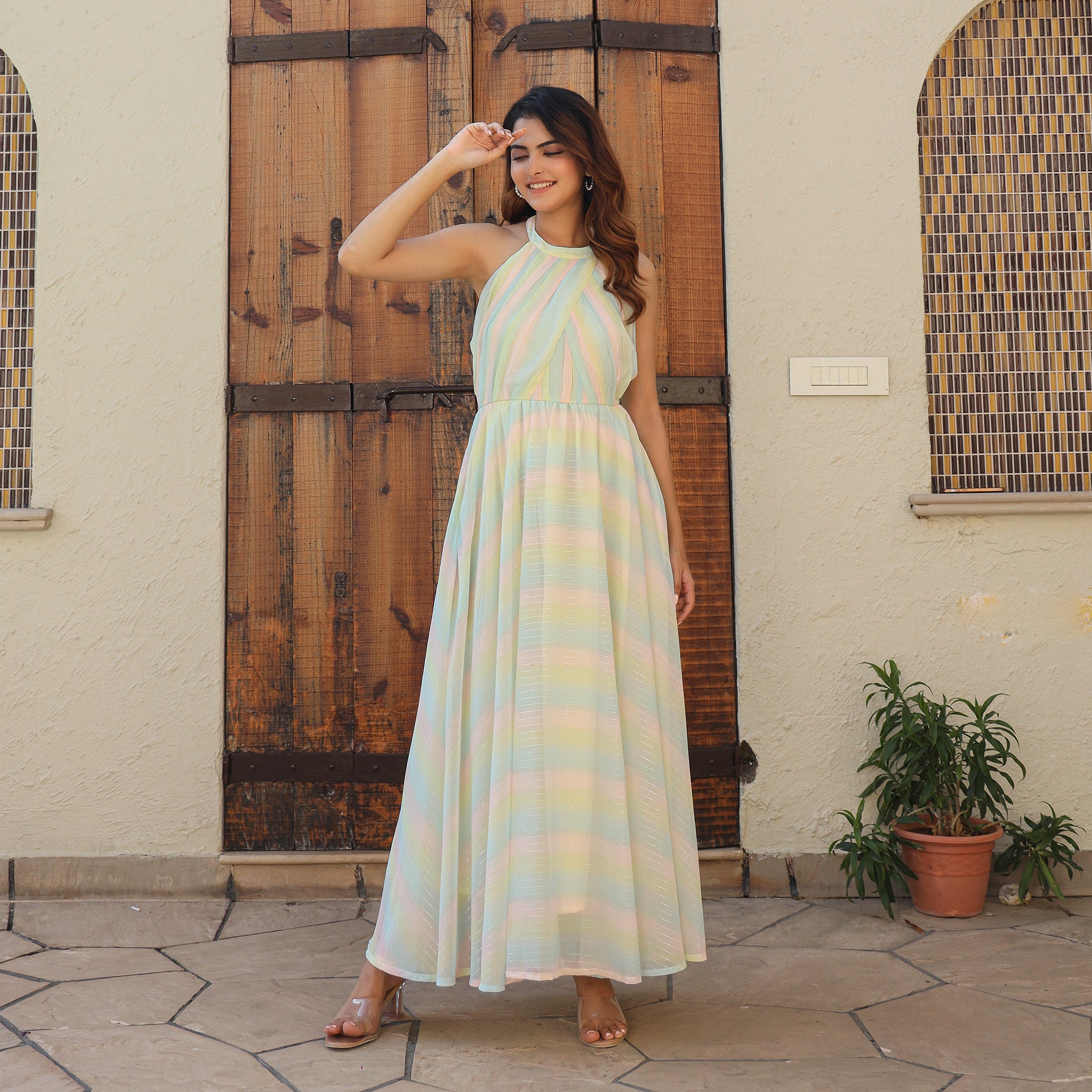 Elvira Rainbow Maxi Dress