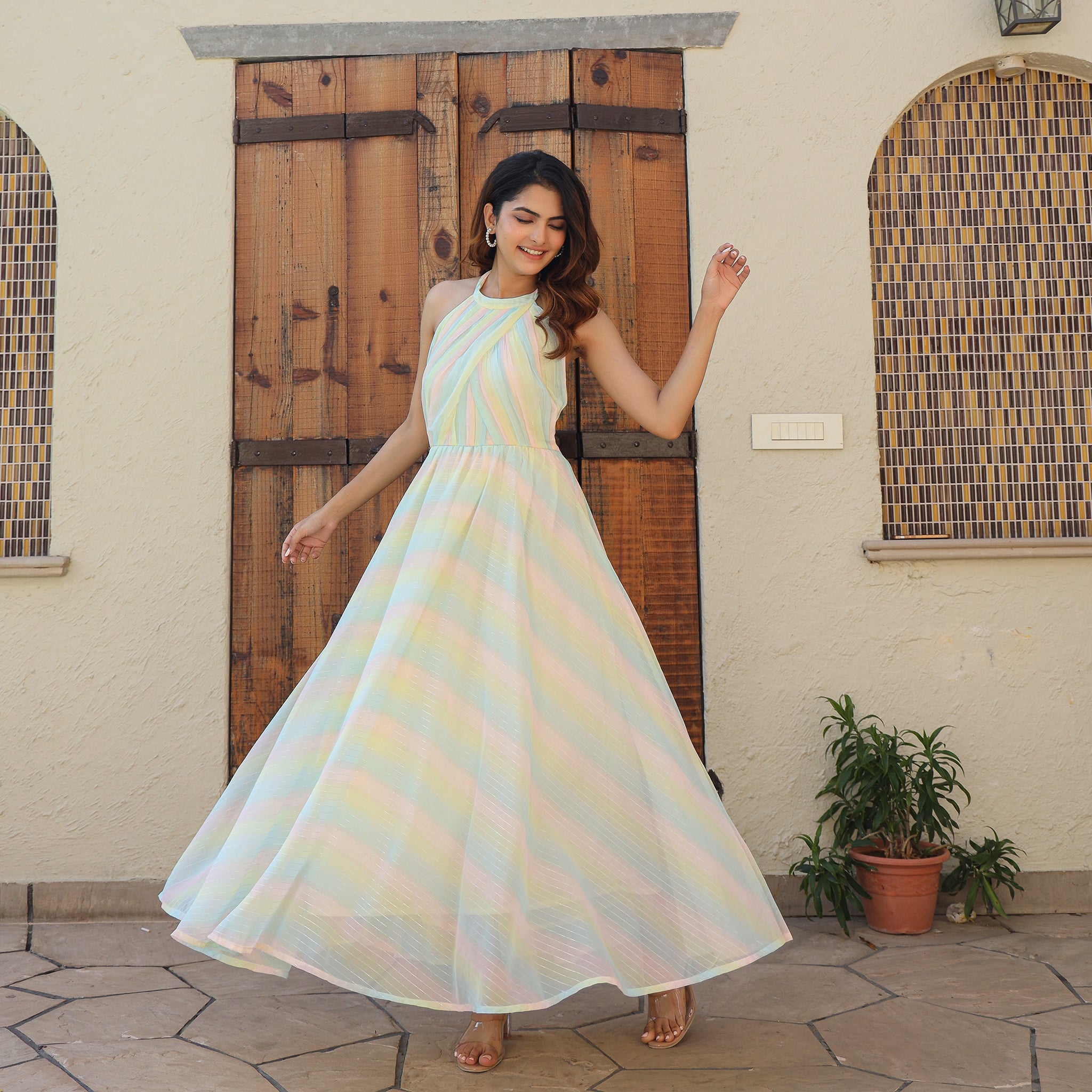 Elvira Rainbow Maxi Dress