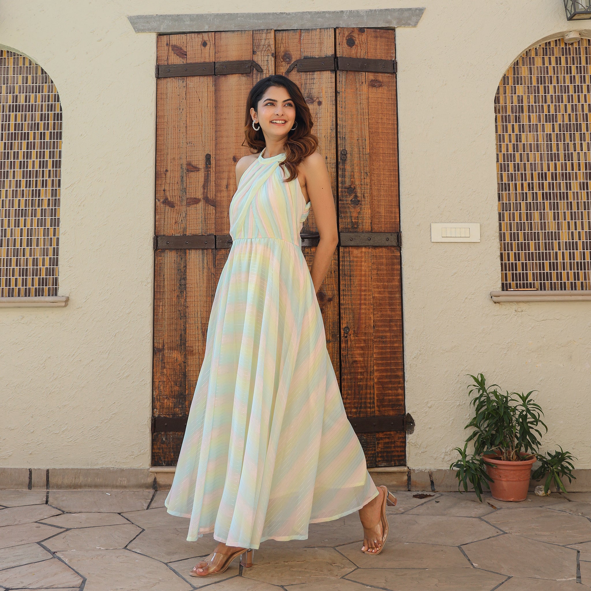 Elvira Rainbow Maxi Dress