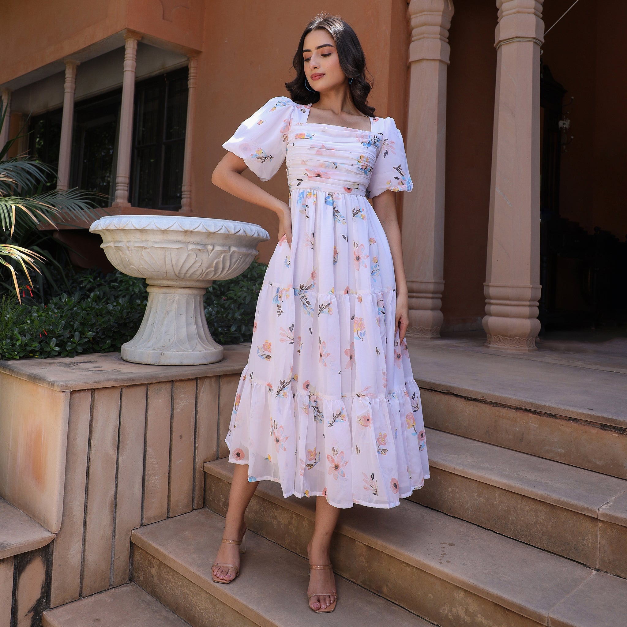 Gretel White Maxi Dress