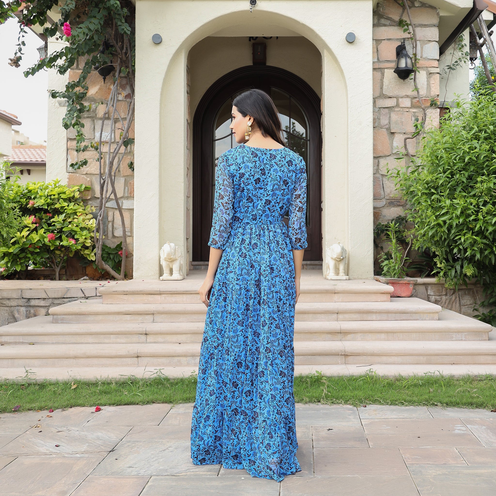 Carol Blue Maxi Dress