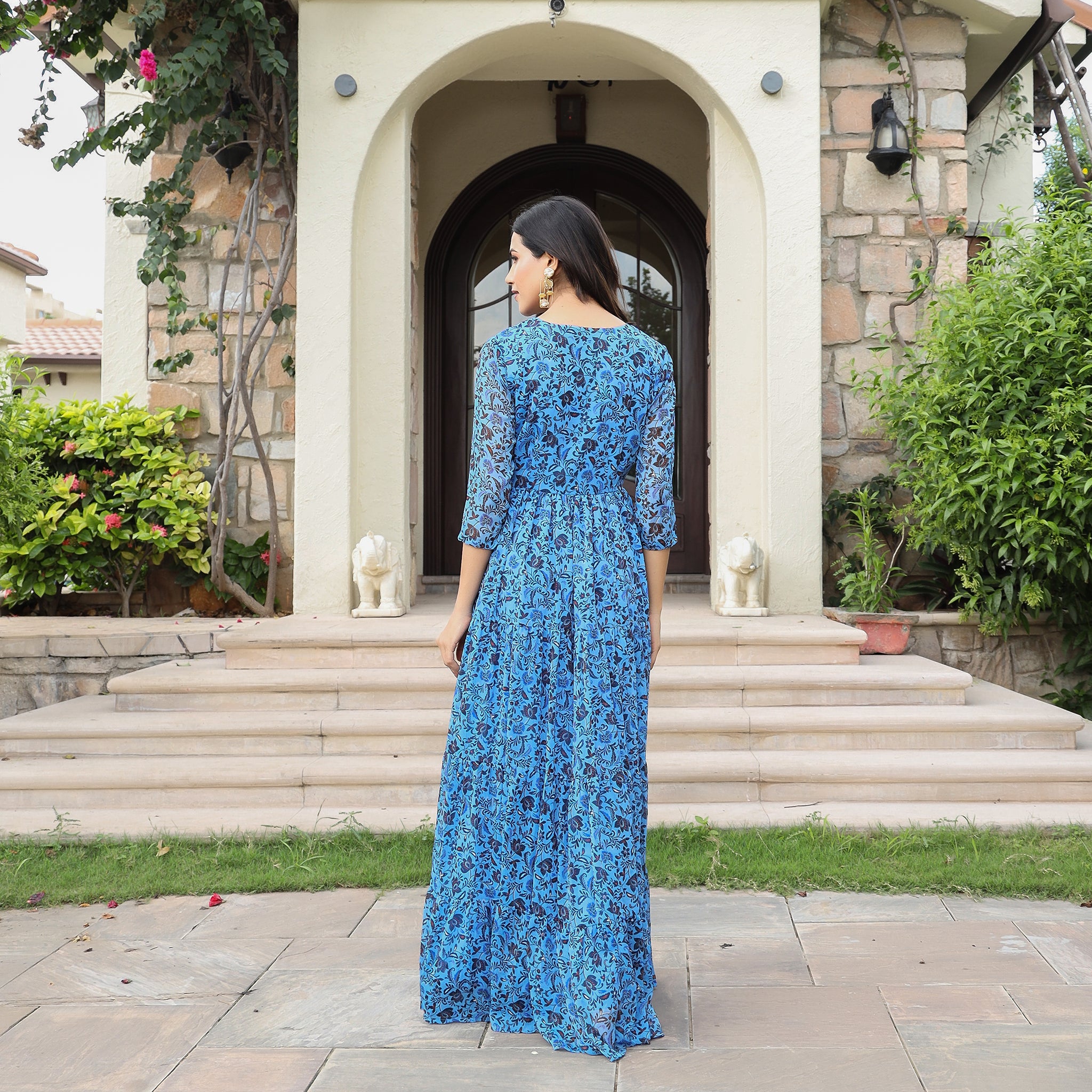 Carol Blue Maxi Dress