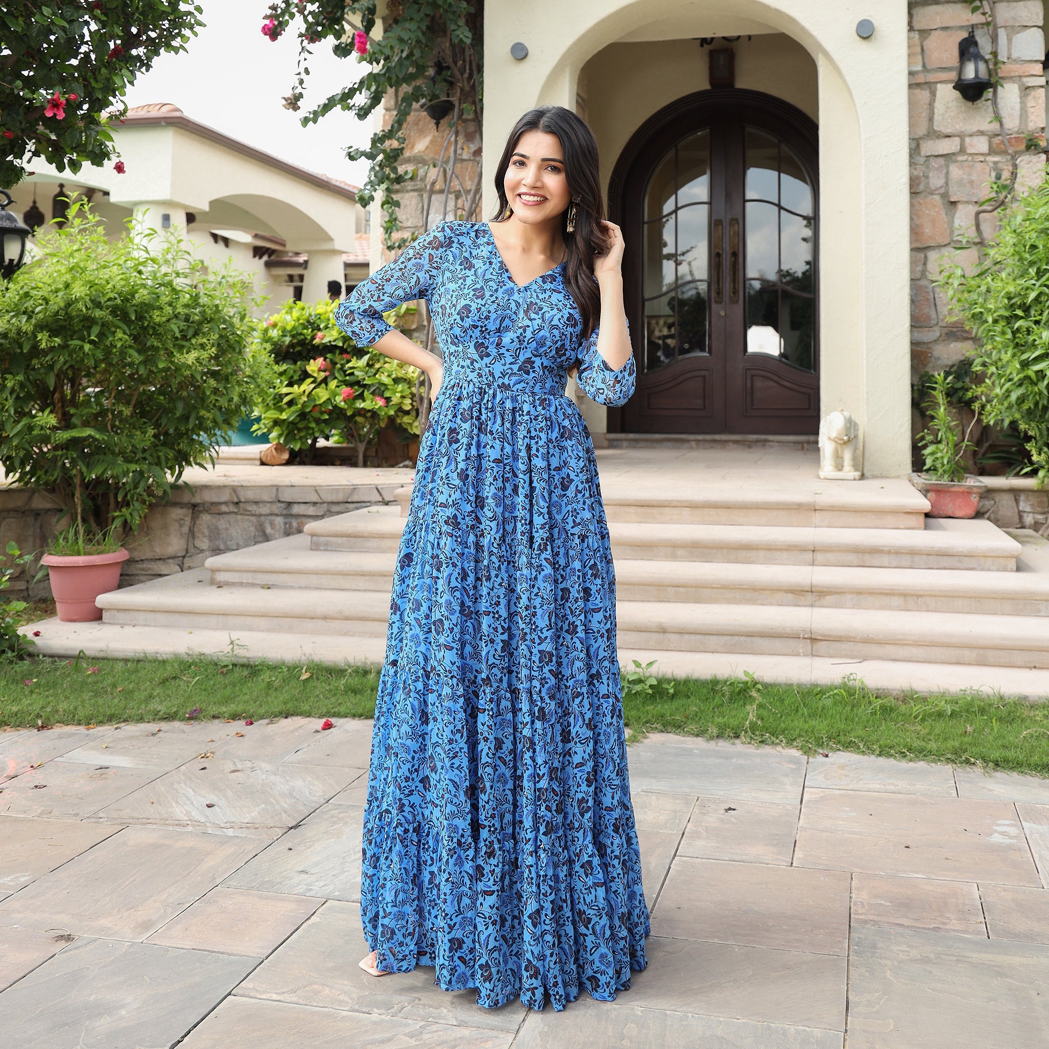 Carol Blue Maxi Dress