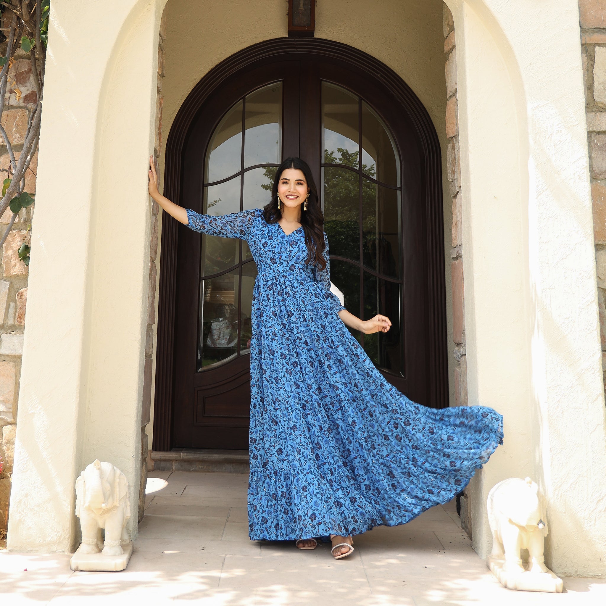 Carol Blue Maxi Dress