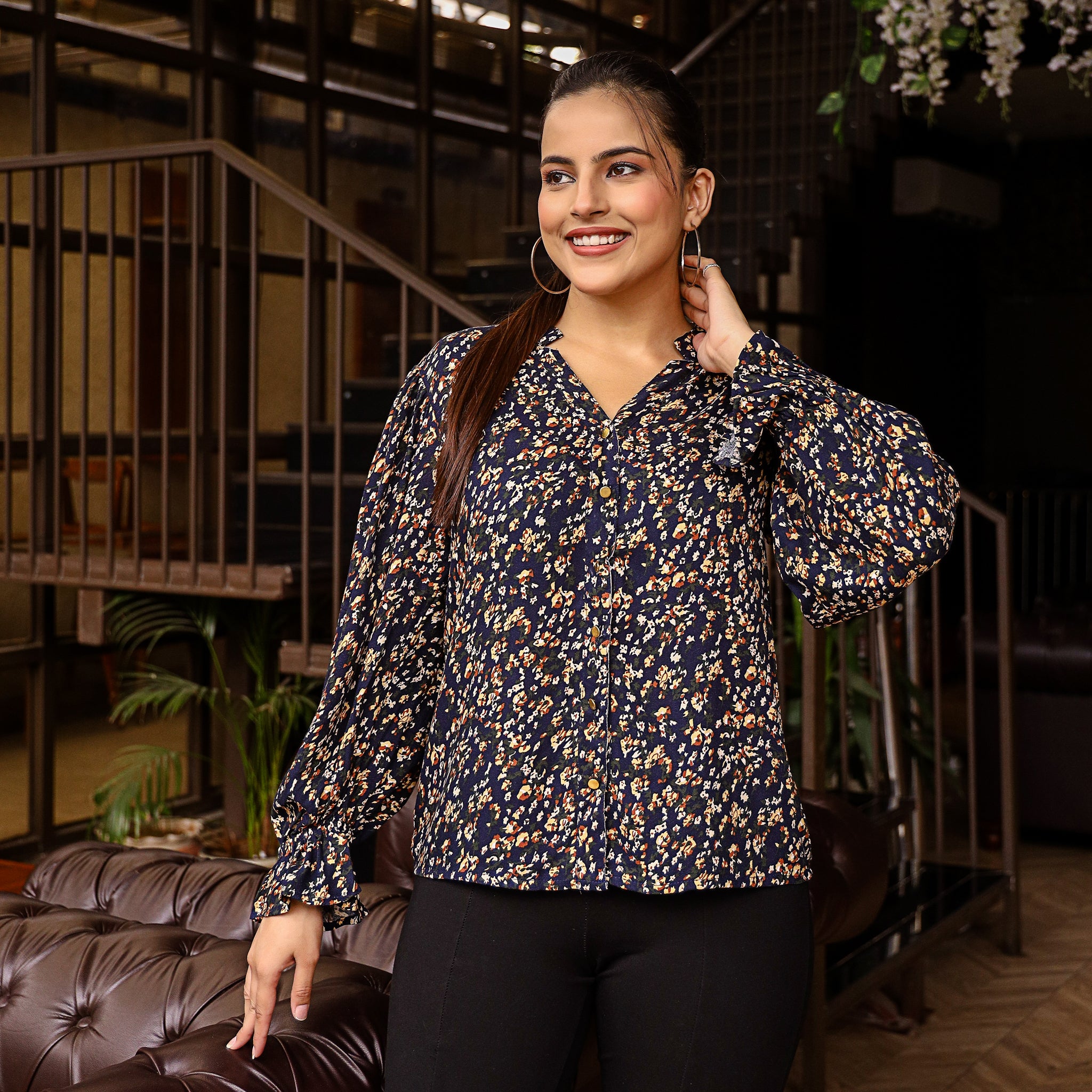 Shae Multicolor Cotton Floral Top