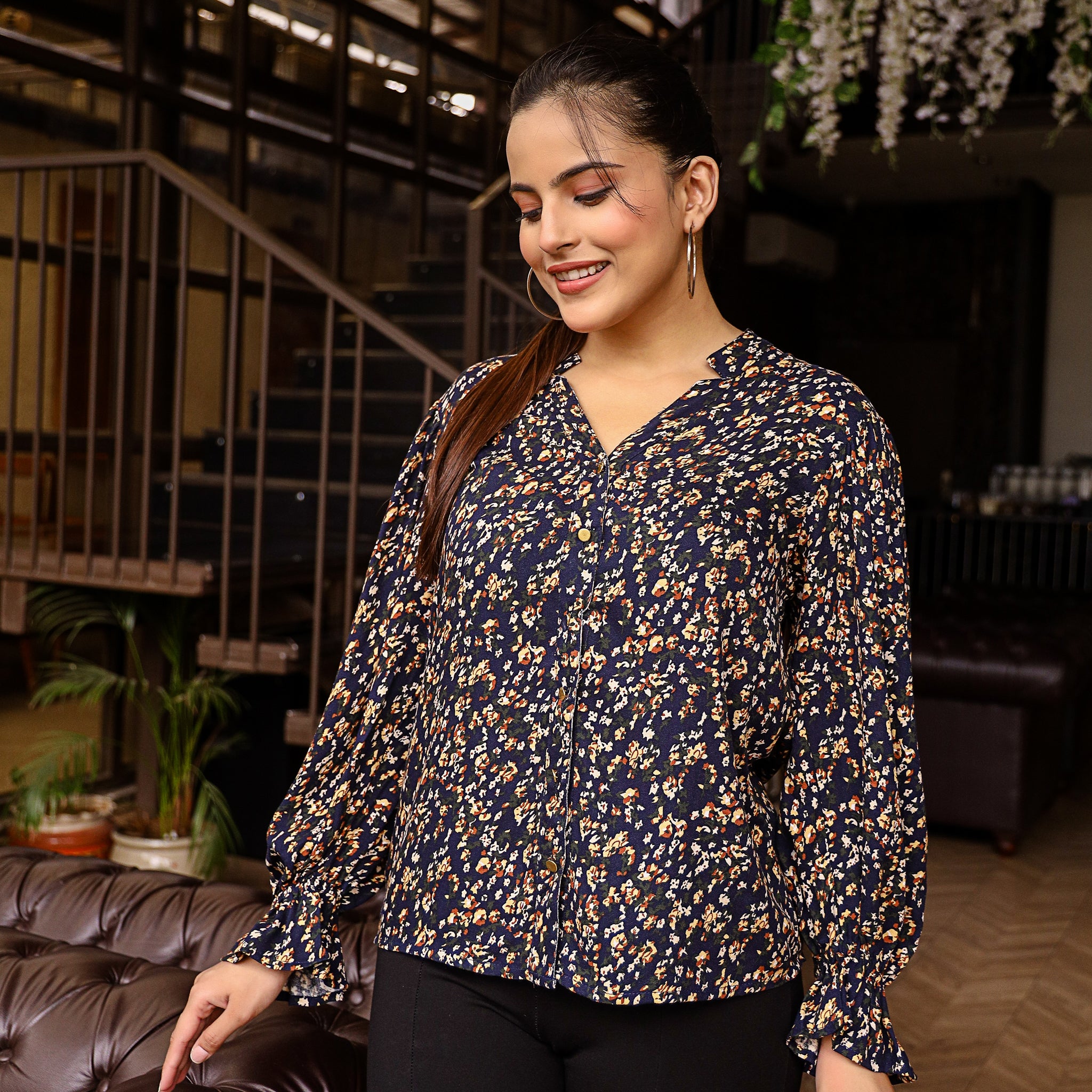 Shae Multicolor Cotton Floral Top