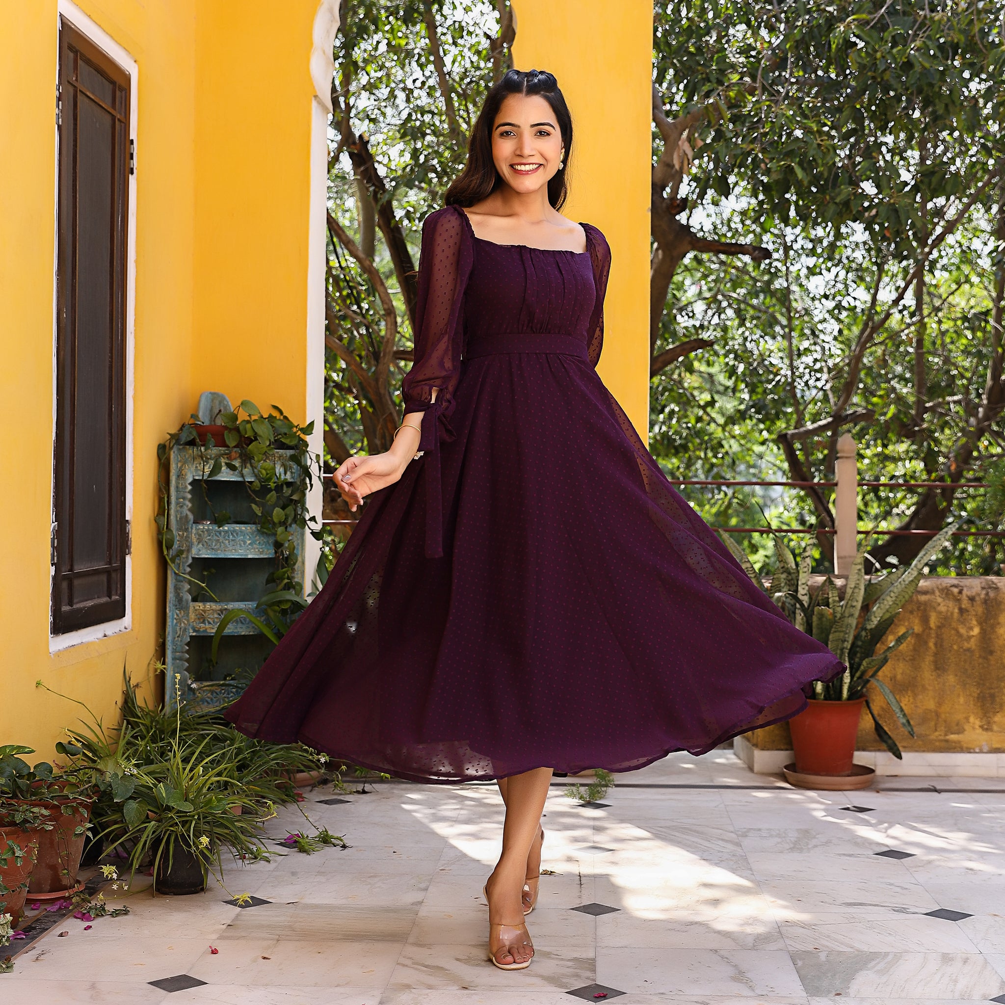 Patricia Plum Maxi Dress