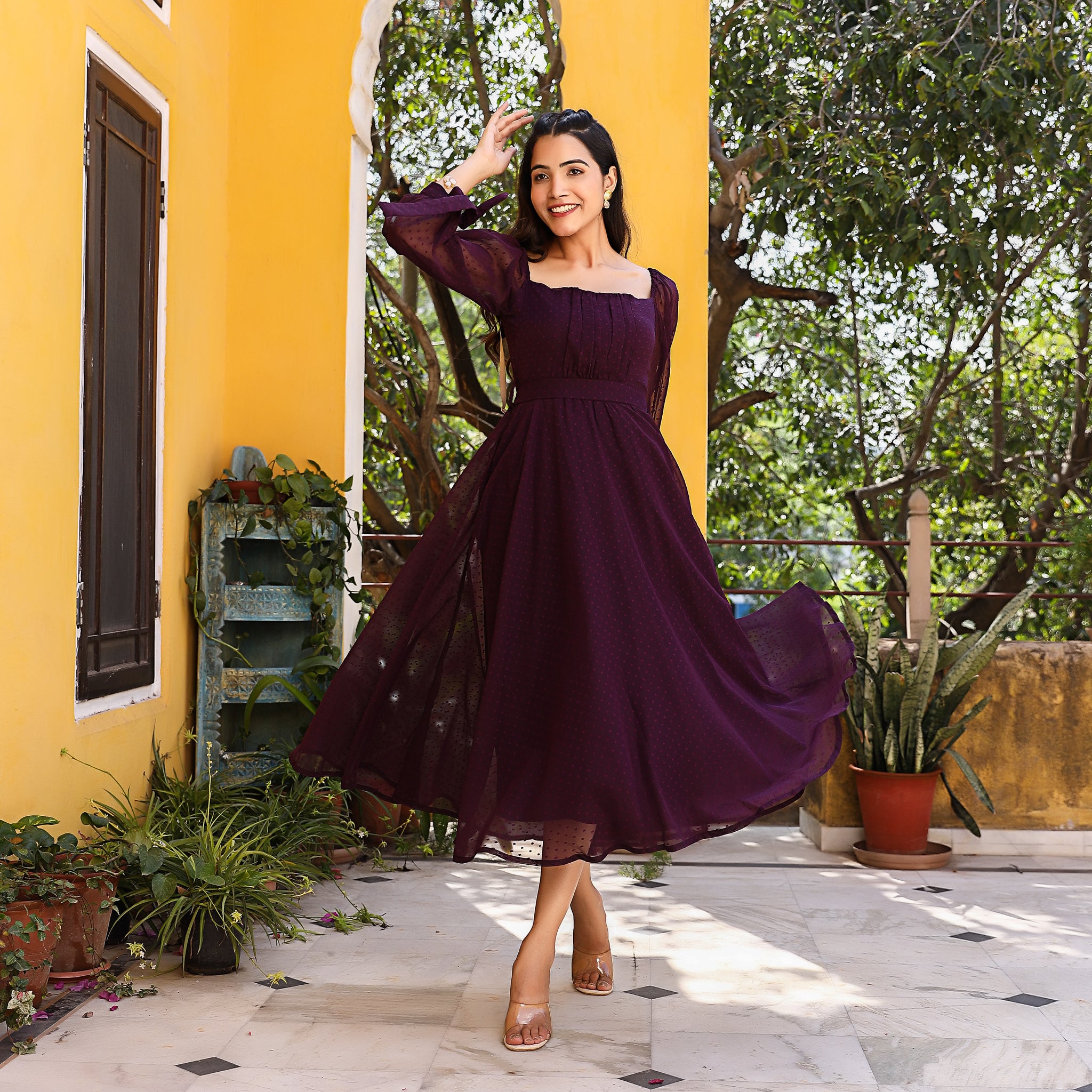 Patricia Plum Maxi Dress