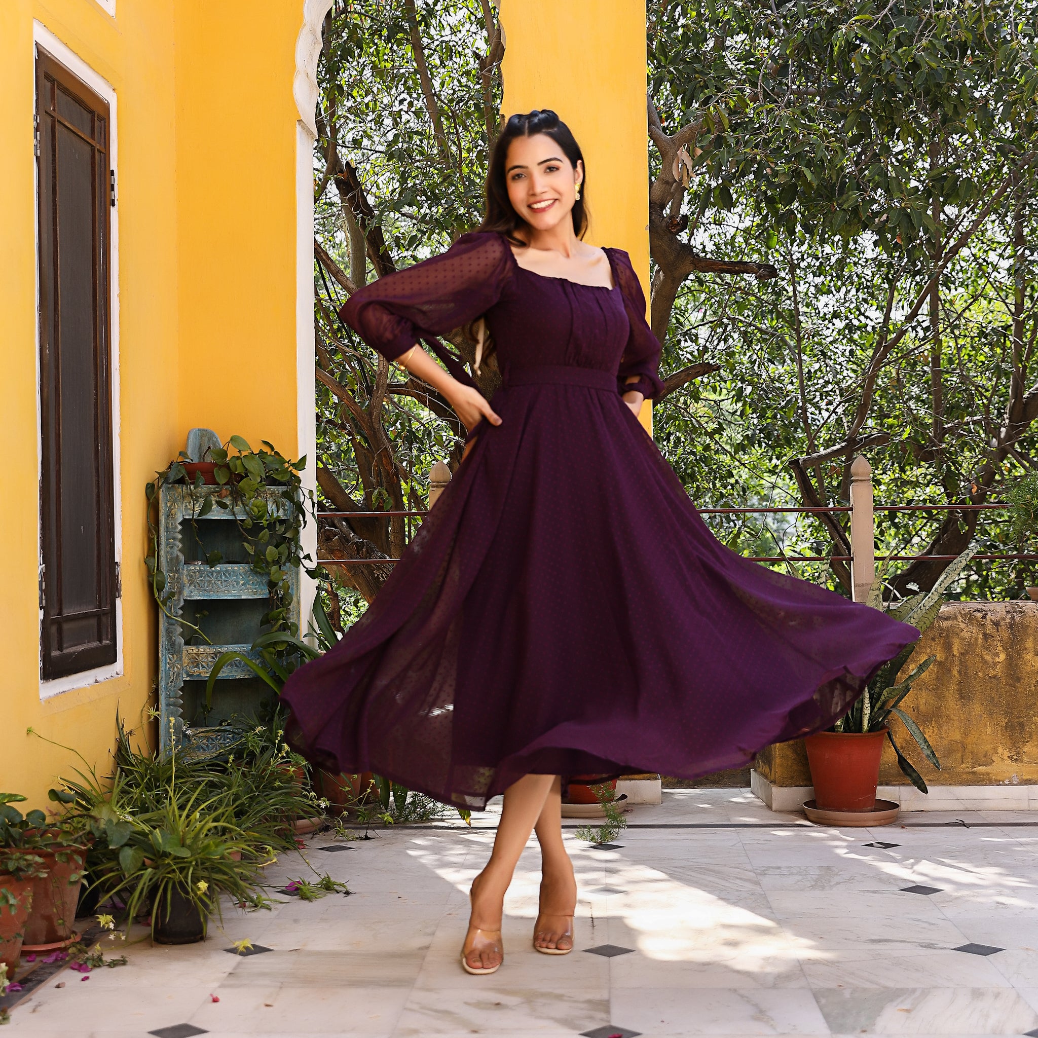 Patricia Plum Maxi Dress