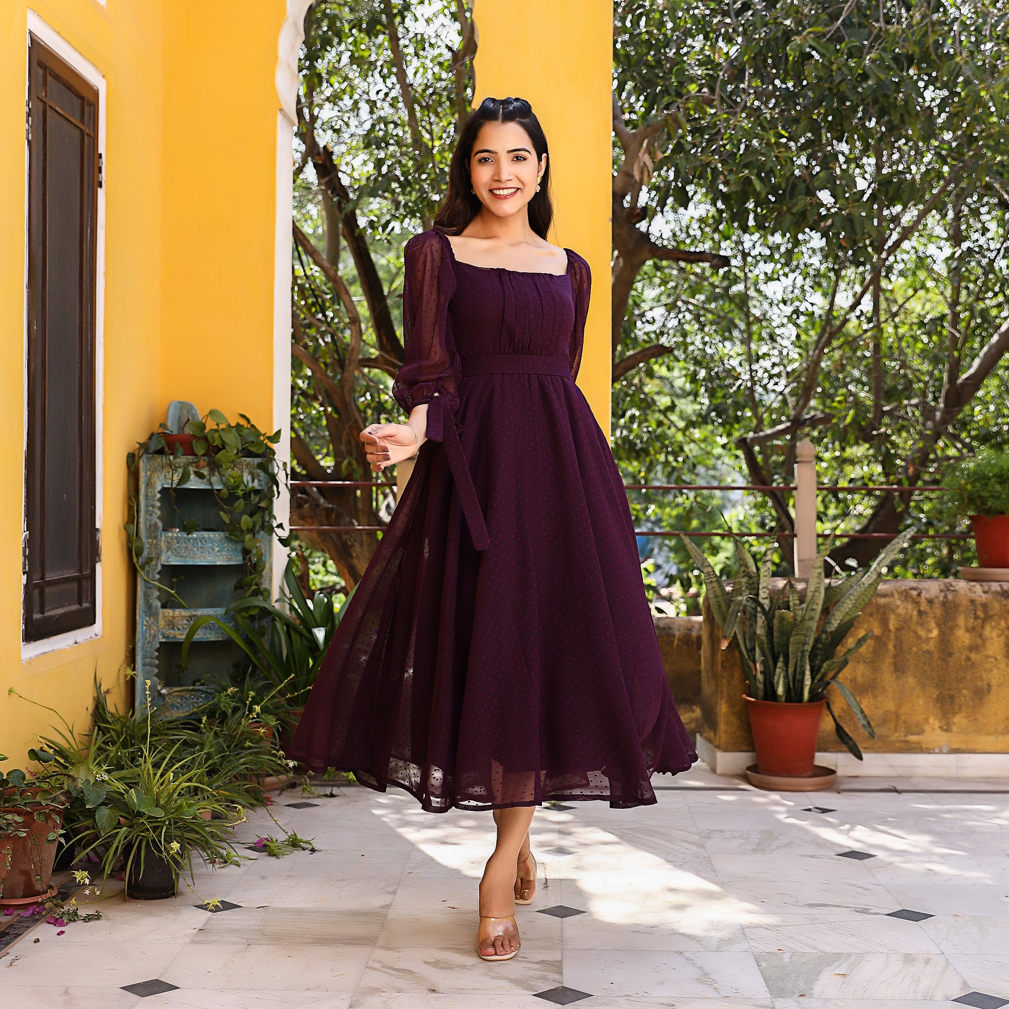 Patricia Plum Maxi Dress