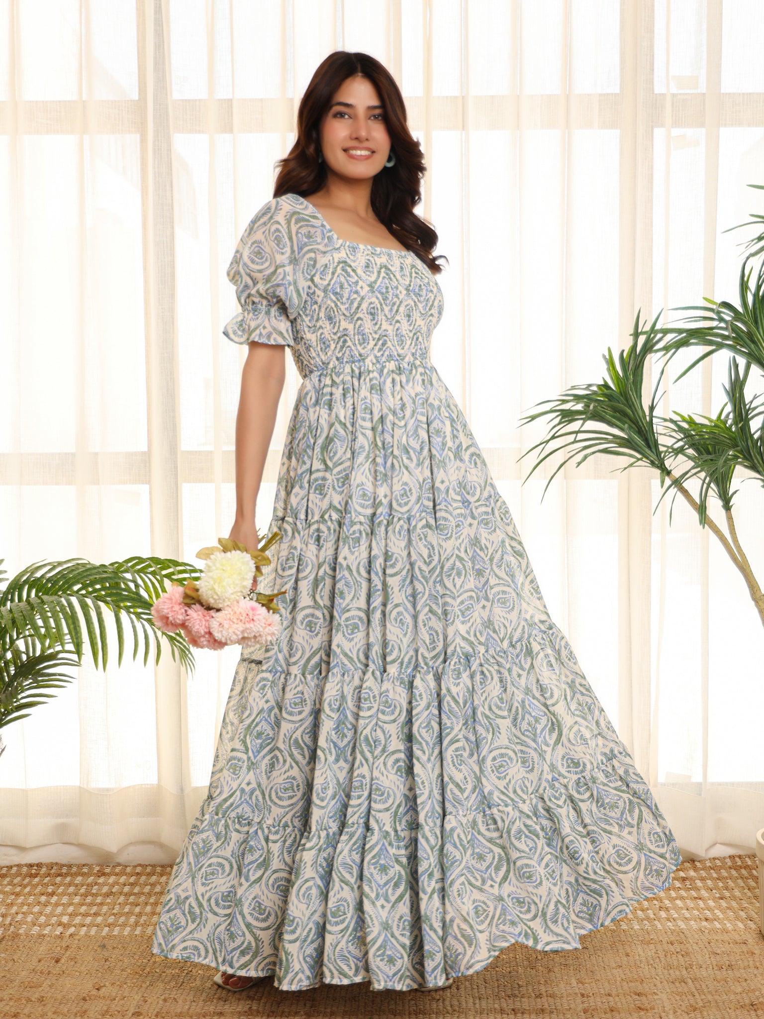 Emma Multicolor Floral Maxi Dress