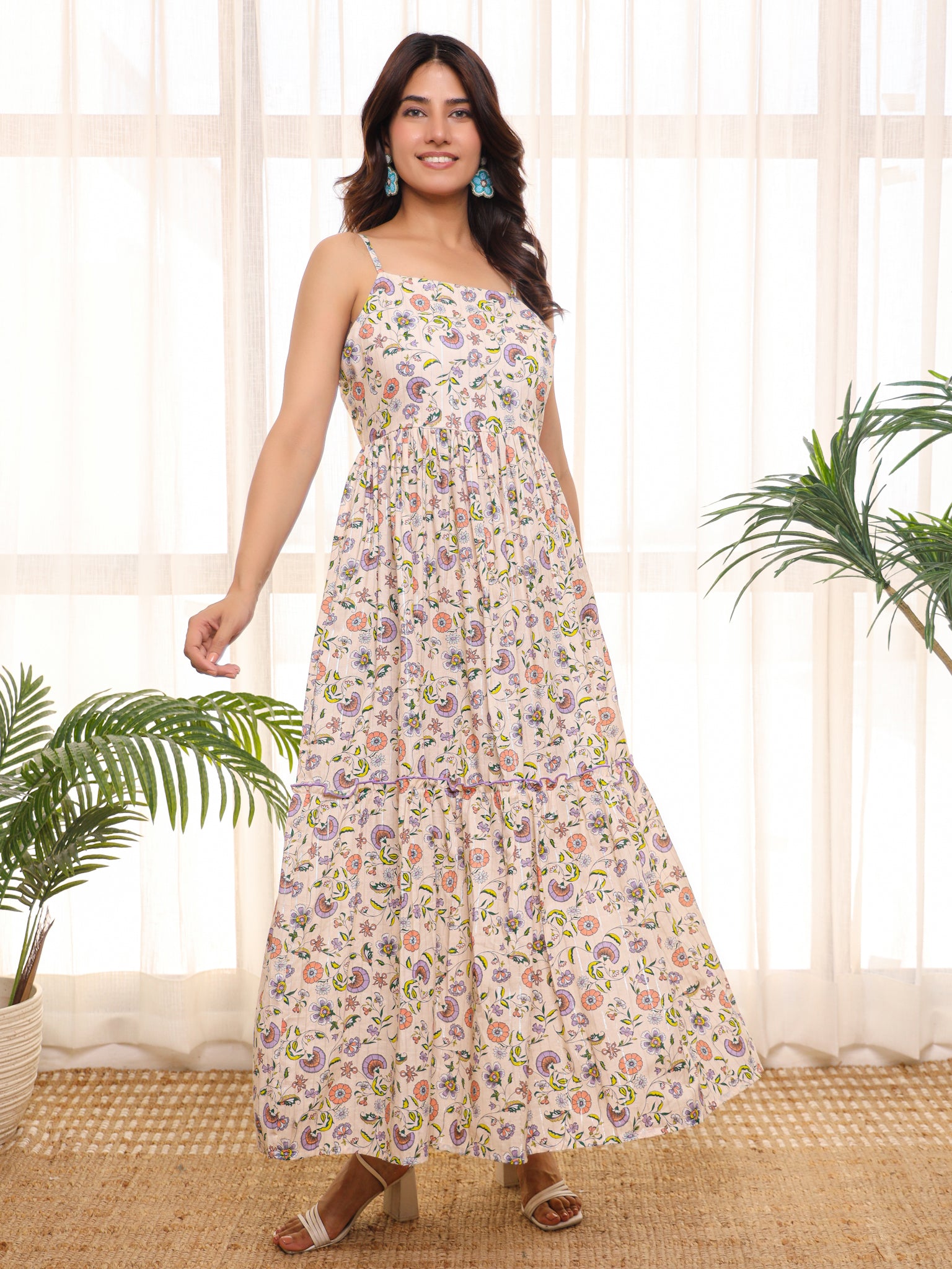 Liza Cotton Paisley Maxi Dress
